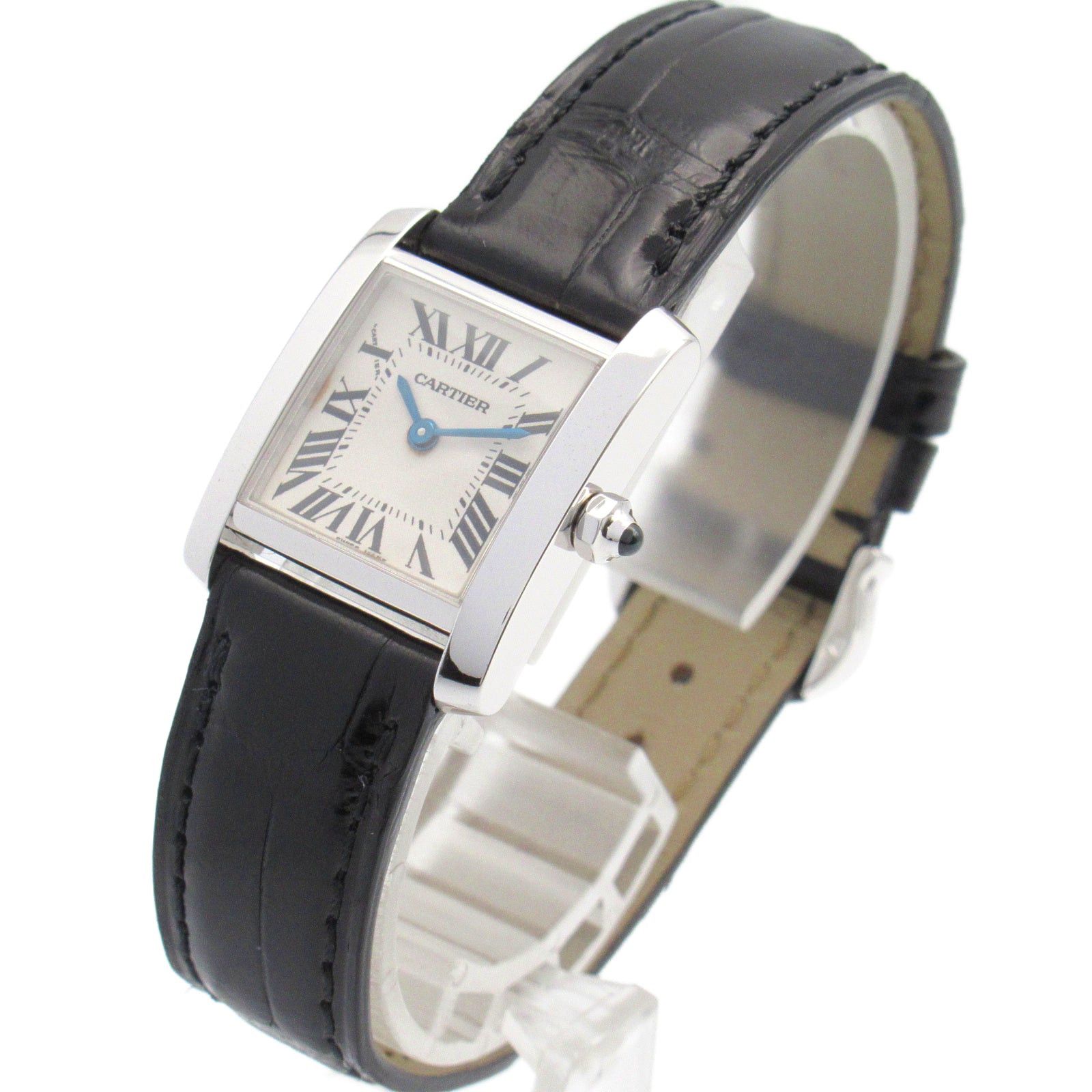 Cartier Cartier Tank Francaise Sm Women Watch Quartz K18Wg (White Gold) Crocodile Leather Ivory Size ONE SIZE - 2 Thumbnail