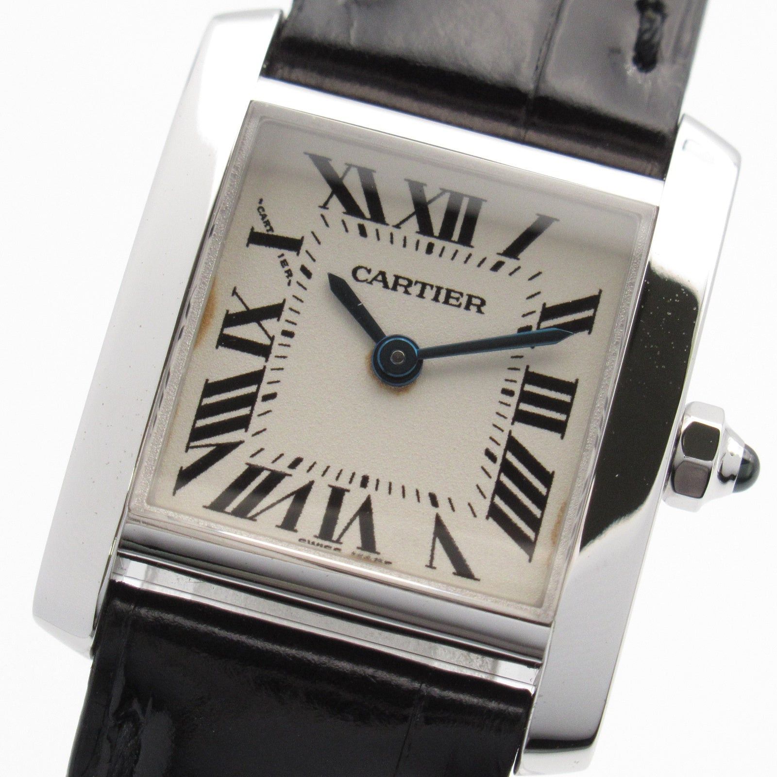 Cartier Cartier Tank Francaise Sm Women Watch Quartz K18Wg (White Gold) Crocodile Leather Ivory Size ONE SIZE - 3 Thumbnail