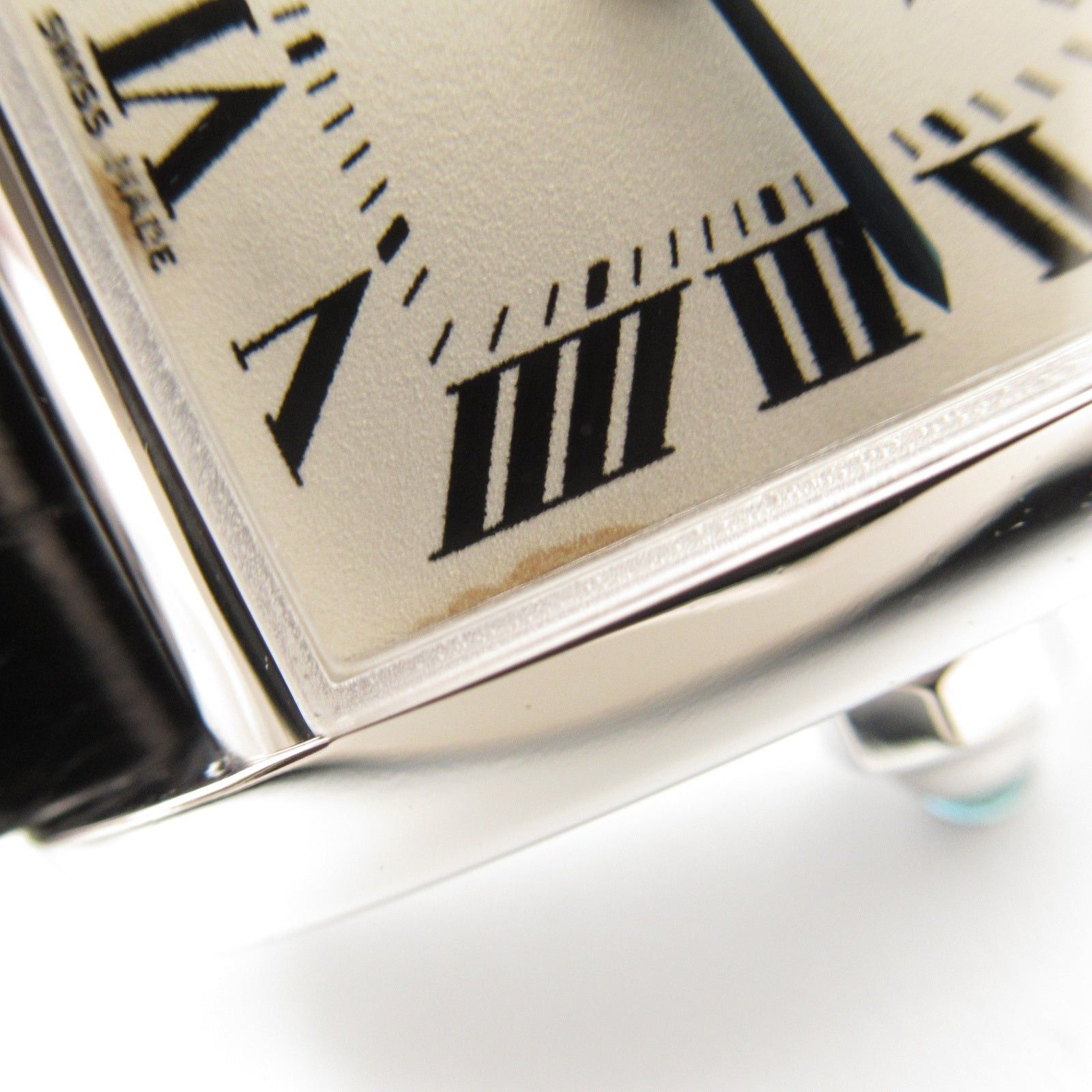 Cartier Cartier Tank Francaise Sm Women Watch Quartz K18Wg (White Gold) Crocodile Leather Ivory Size ONE SIZE - 10 Thumbnail