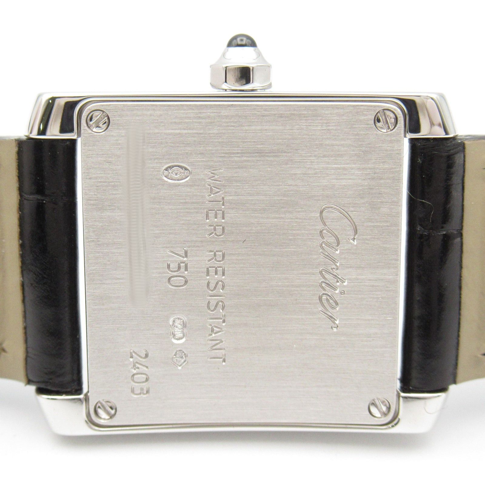 Cartier Cartier Tank Francaise Sm Women Watch Quartz K18Wg (White Gold) Crocodile Leather Ivory Size ONE SIZE - 6 Thumbnail
