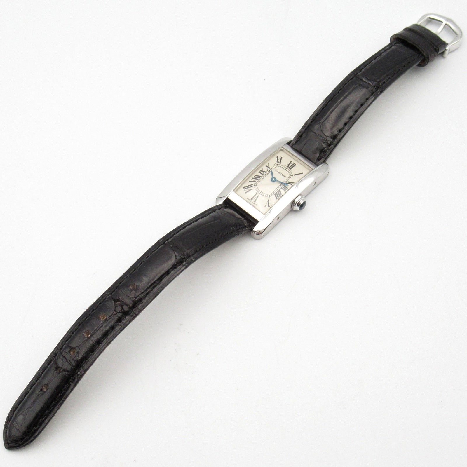 Cartier Cartier Tank American Sm Women Watch Quartz K18Wg (White Gold) Crocodile Leather Ivory Size ONE SIZE - 4 Thumbnail