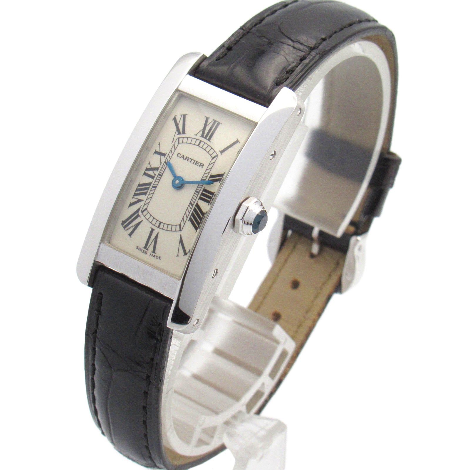 Cartier Cartier Tank American Sm Women Watch Quartz K18Wg (White Gold) Crocodile Leather Ivory Size ONE SIZE - 2 Thumbnail