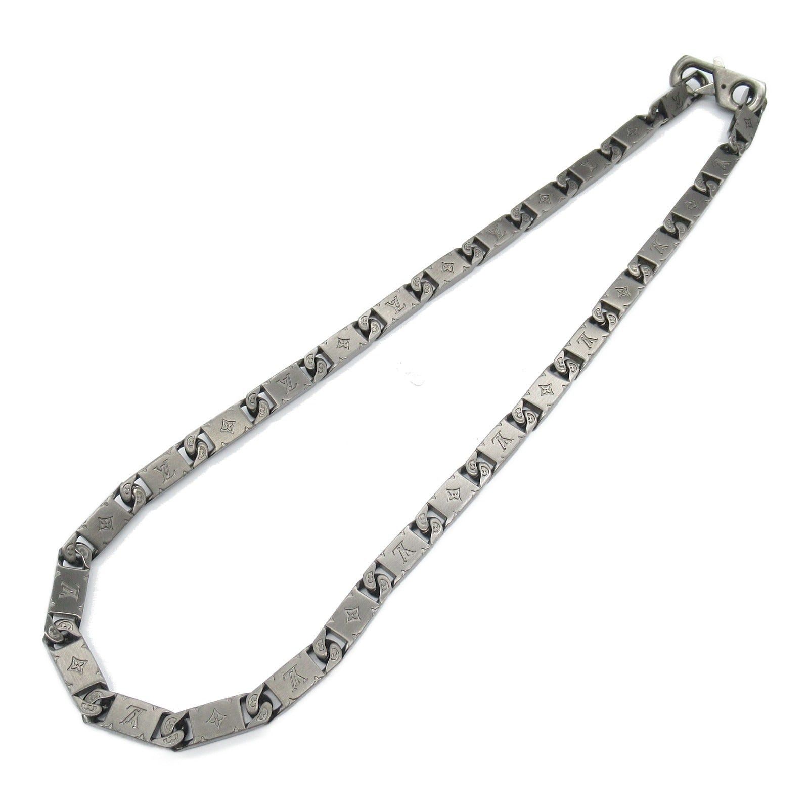 Louis Vuitton Louis Vuitton Necklace Monogram Tide Up Stainless Steel Black Size ONE SIZE - 3 Thumbnail