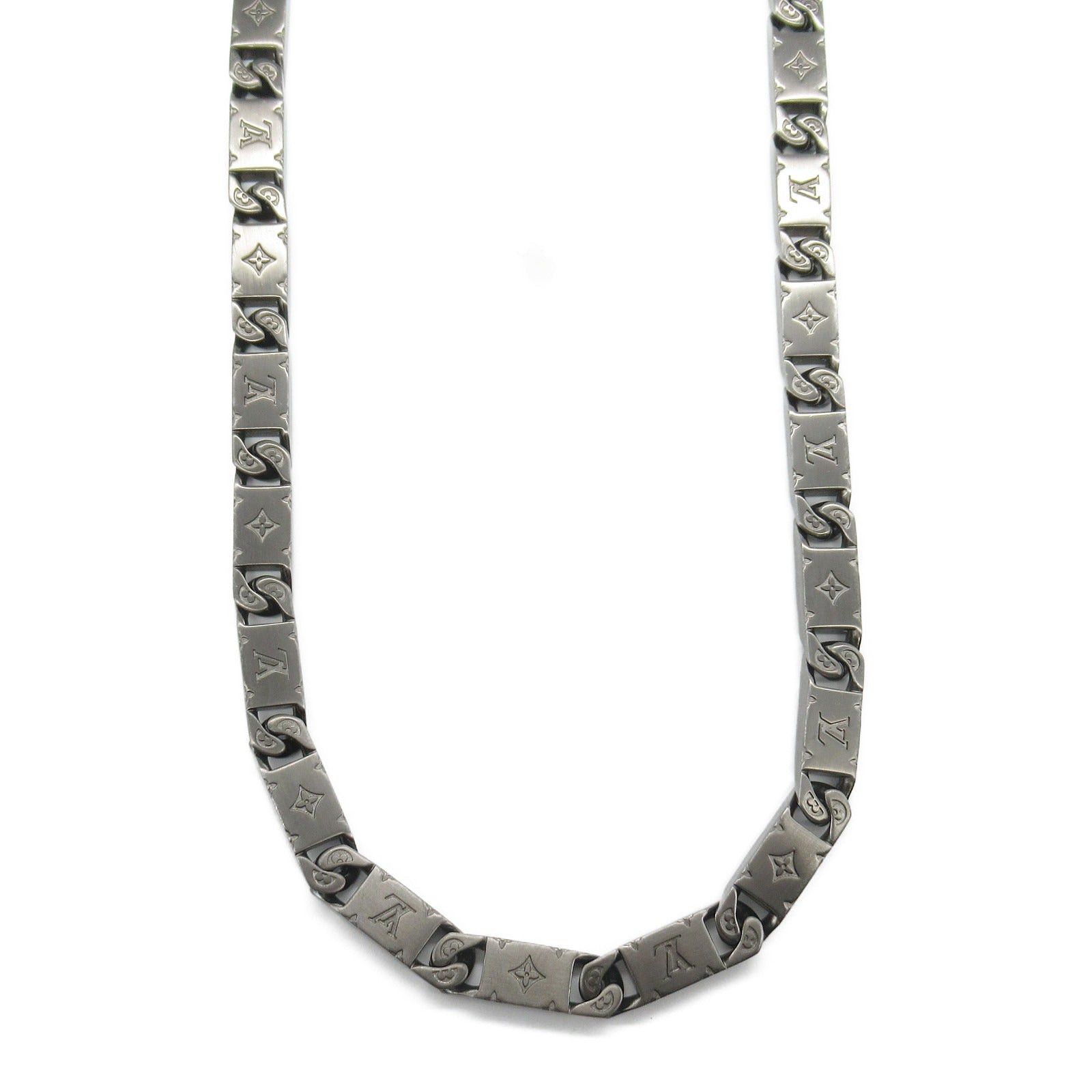 Louis Vuitton Louis Vuitton Necklace Monogram Tide Up Stainless Steel Black Size ONE SIZE - 2 Thumbnail