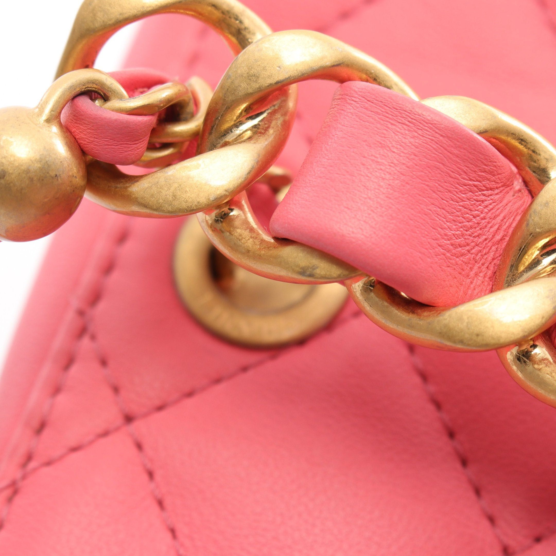 Chanel Chanel Matelasse Vanity Bag Chain Shoulder Lambskin Pink Gold Hardware Size ONE SIZE - 8 Thumbnail