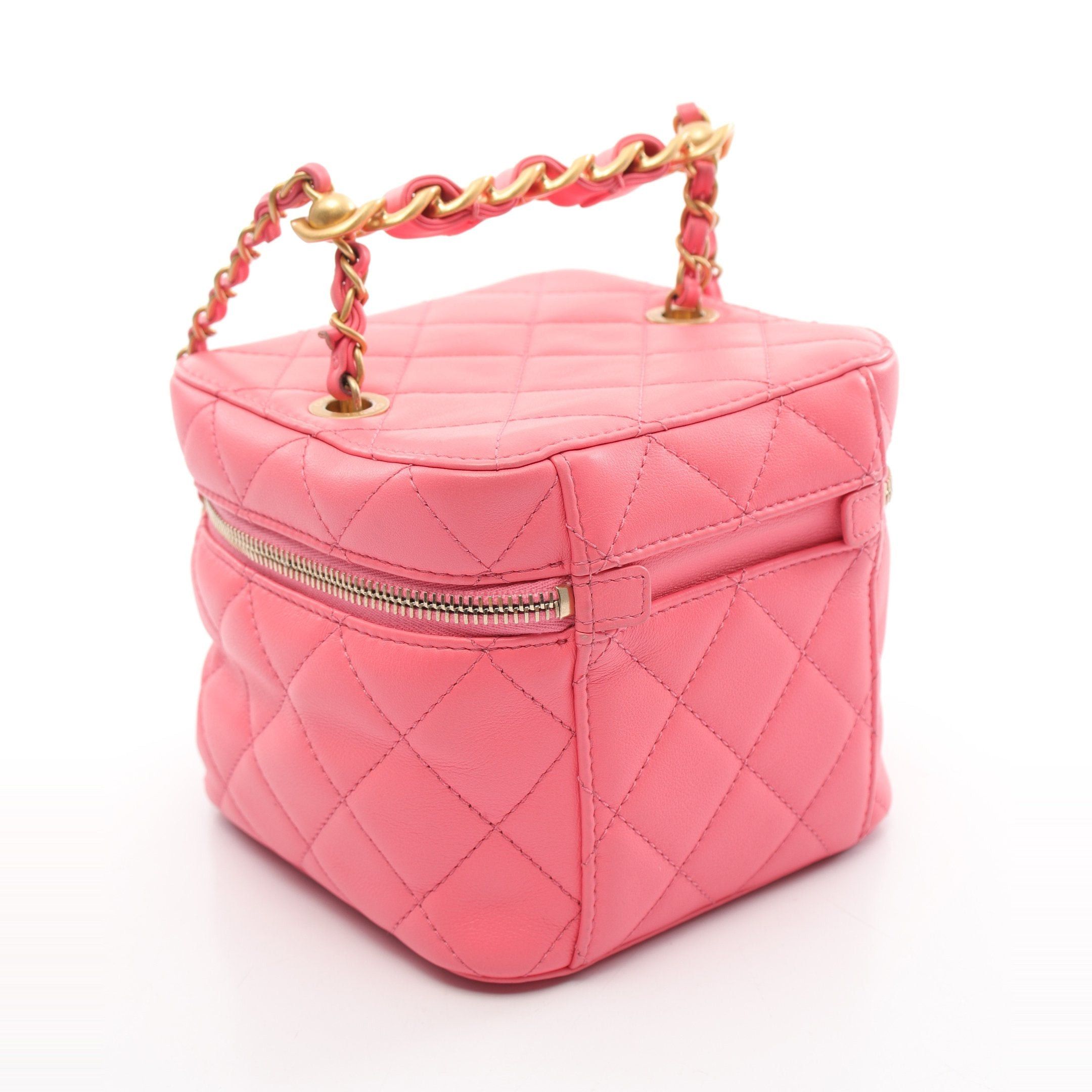 Chanel Chanel Matelasse Vanity Bag Chain Shoulder Lambskin Pink Gold Hardware Size ONE SIZE - 2 Thumbnail