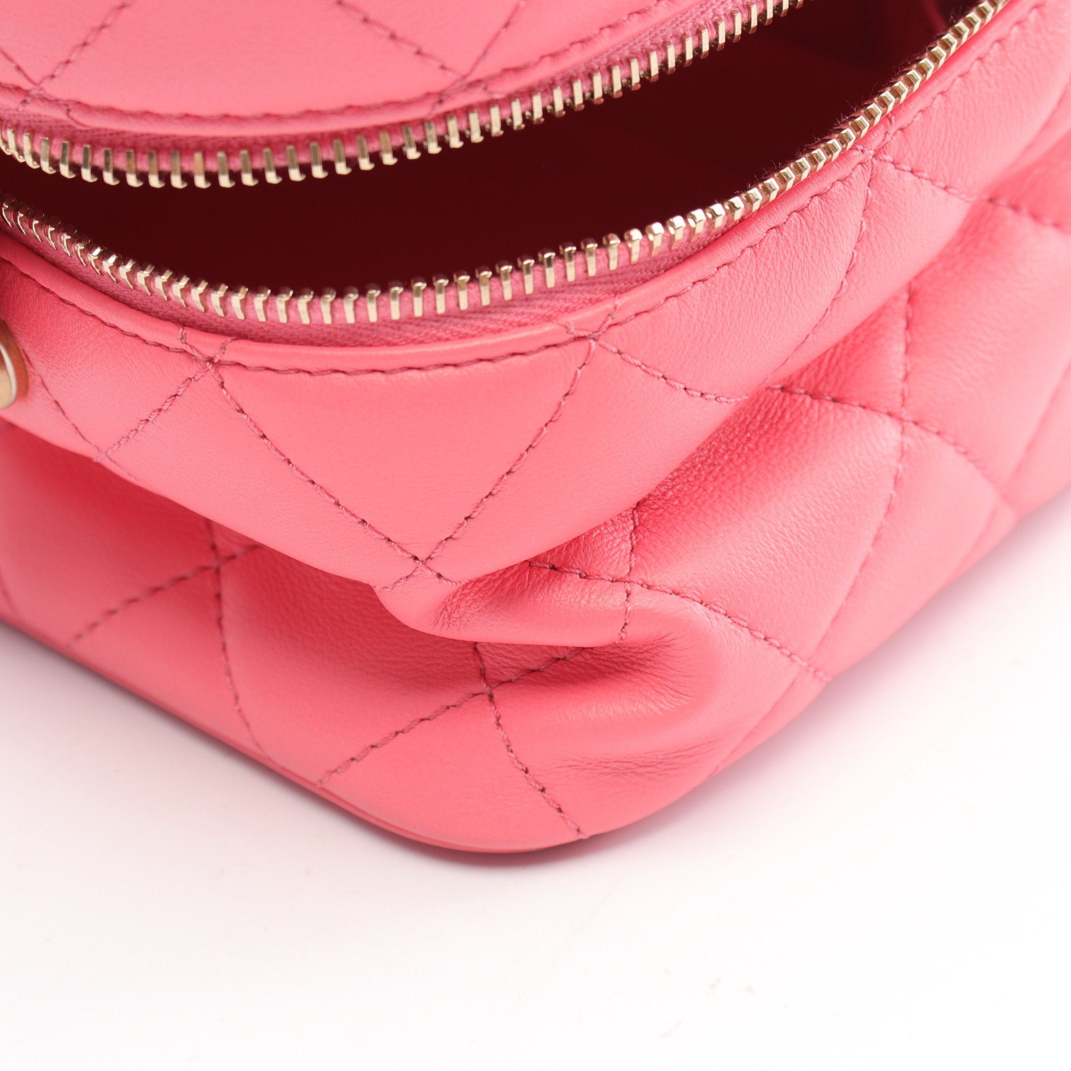 Chanel Chanel Matelasse Vanity Bag Chain Shoulder Lambskin Pink Gold Hardware Size ONE SIZE - 6 Thumbnail