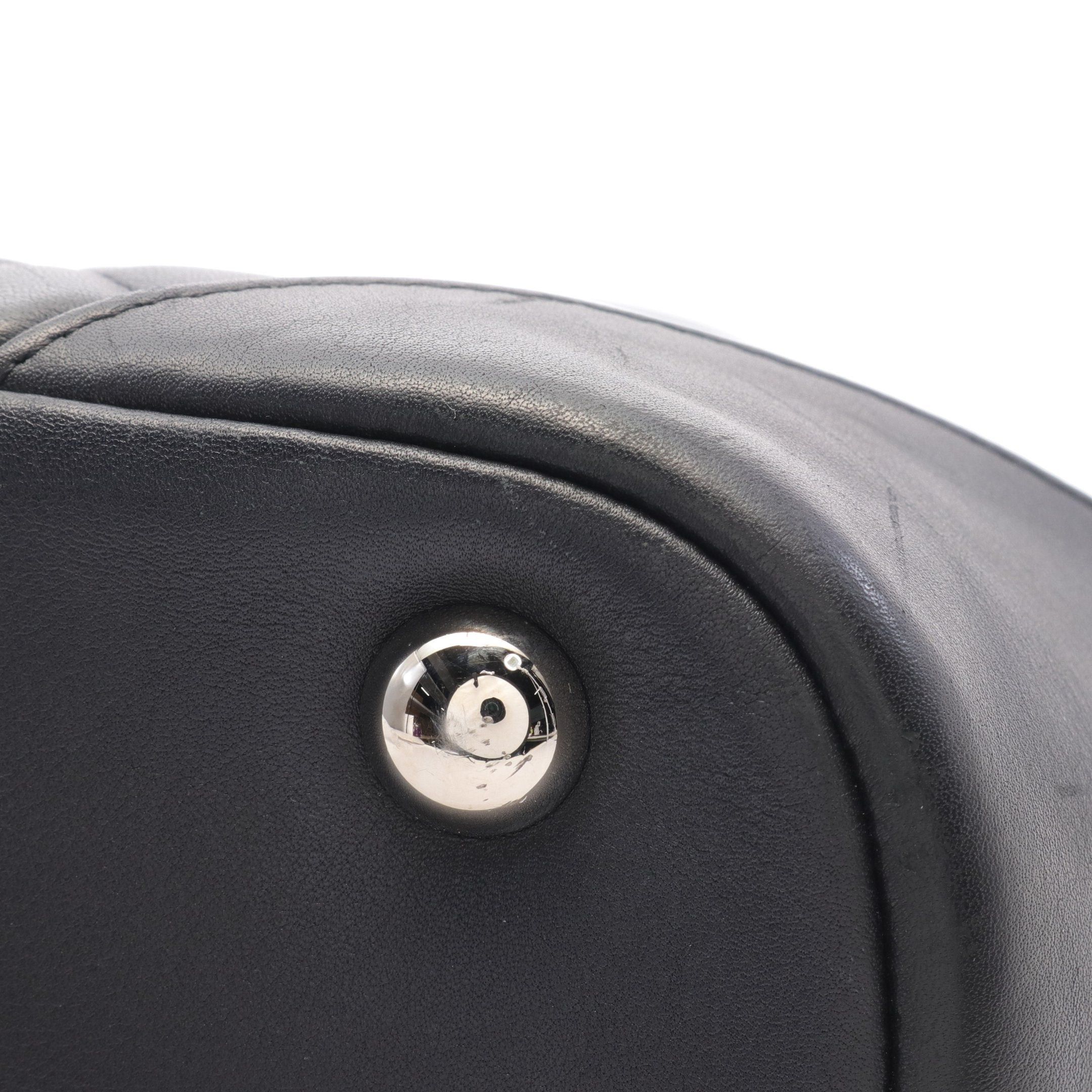 Chanel Chanel Cambon Line Large Shoulder Bag Tote Leather Black Silver Hardware Size ONE SIZE - 6 Thumbnail