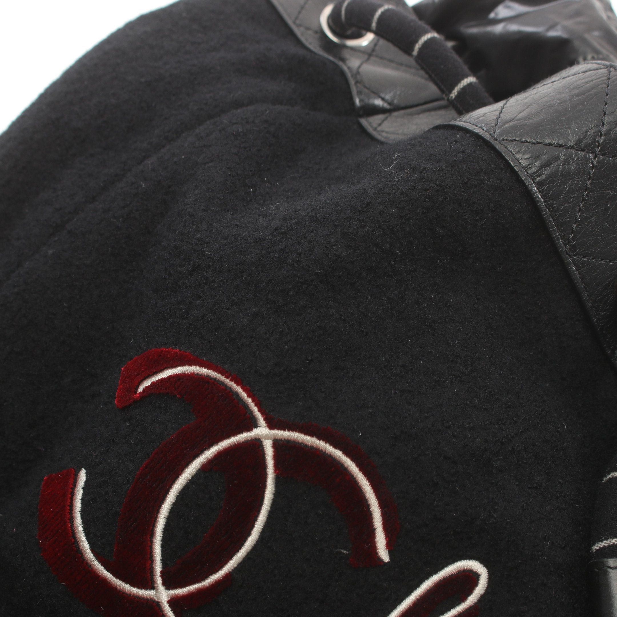 Chanel Chanel Coco Mark Shoulder Bag Wool Leather Black Multicolor Silver Hardware Purse Size ONE SIZE - 8 Thumbnail