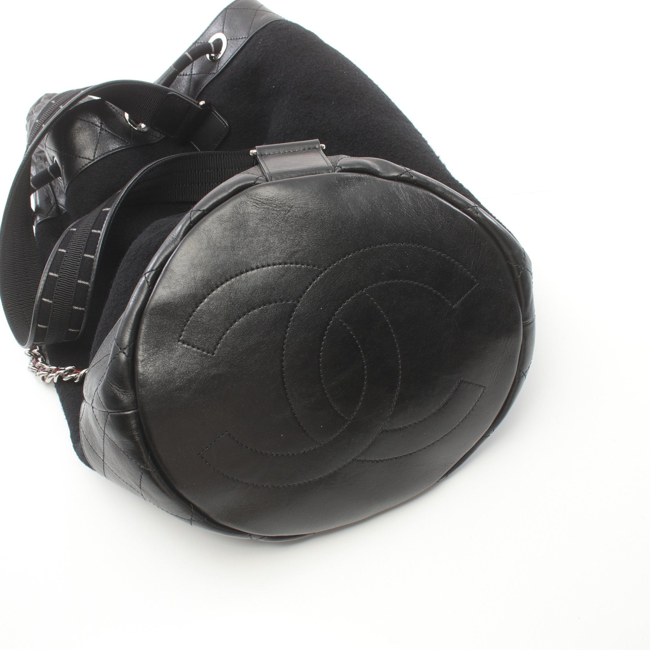 Chanel Chanel Coco Mark Shoulder Bag Wool Leather Black Multicolor Silver Hardware Purse Size ONE SIZE - 6 Thumbnail