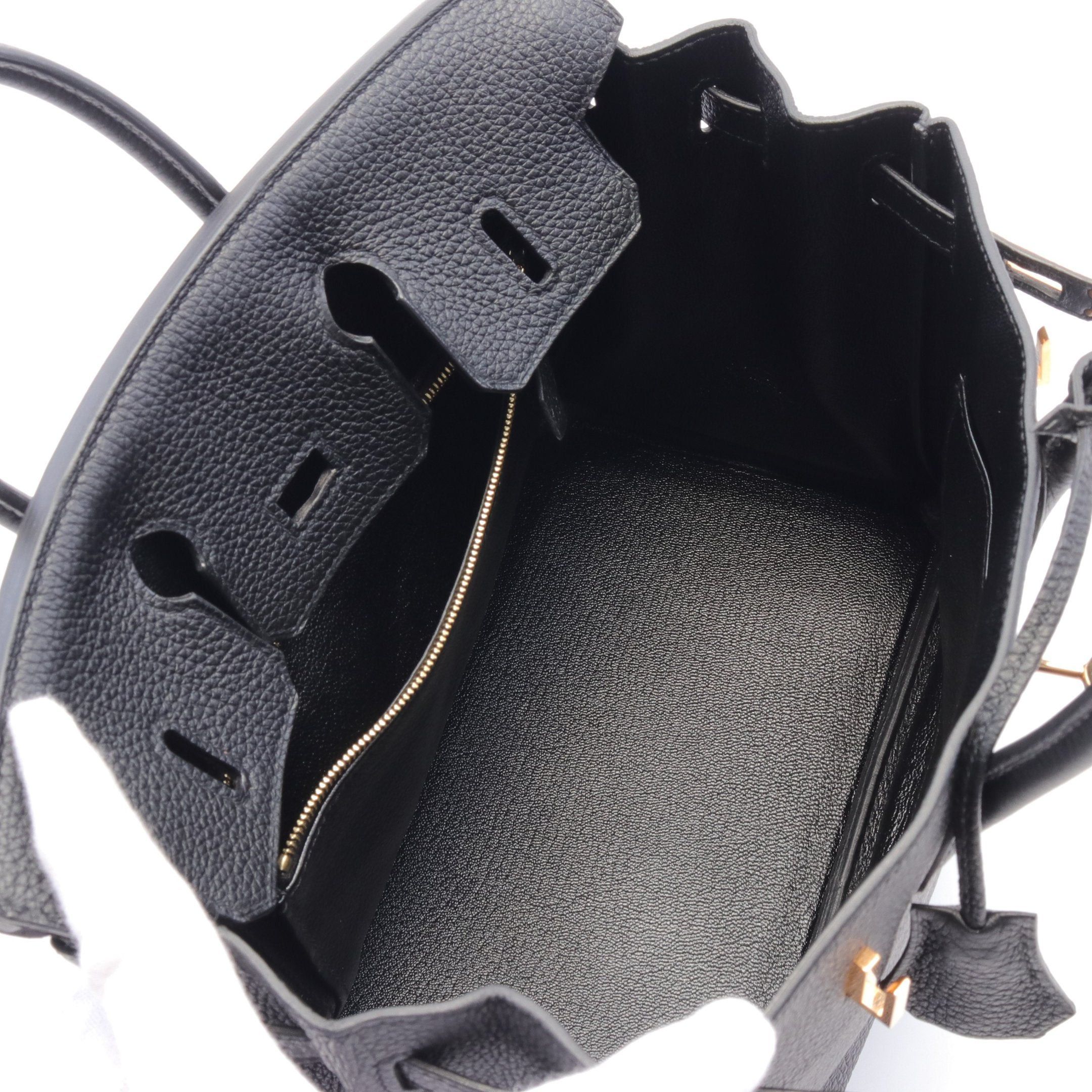 Hermes Hermes Birkin 25 Handbag Togo Black Pink Gold Hardware D Stamp Size ONE SIZE - 3 Thumbnail