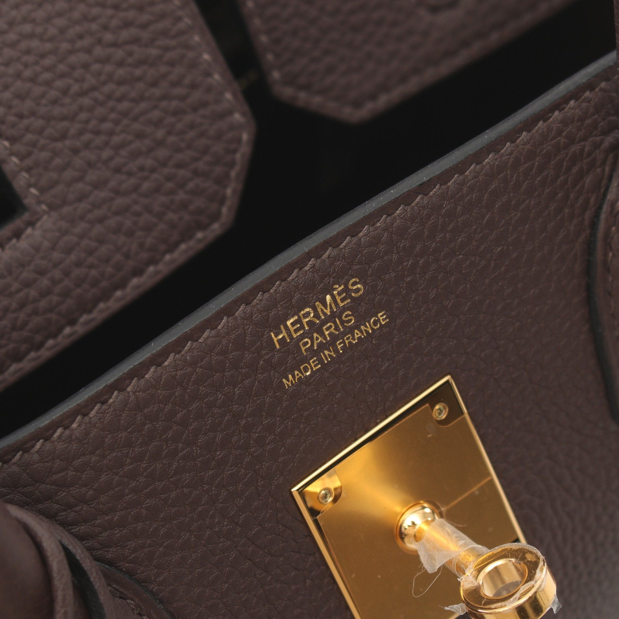 Hermes Hermes Birkin 30 Rouge Serie Handbag Togo Dark Brown Gold Hardware Double Engraved Size ONE SIZE - 4 Thumbnail