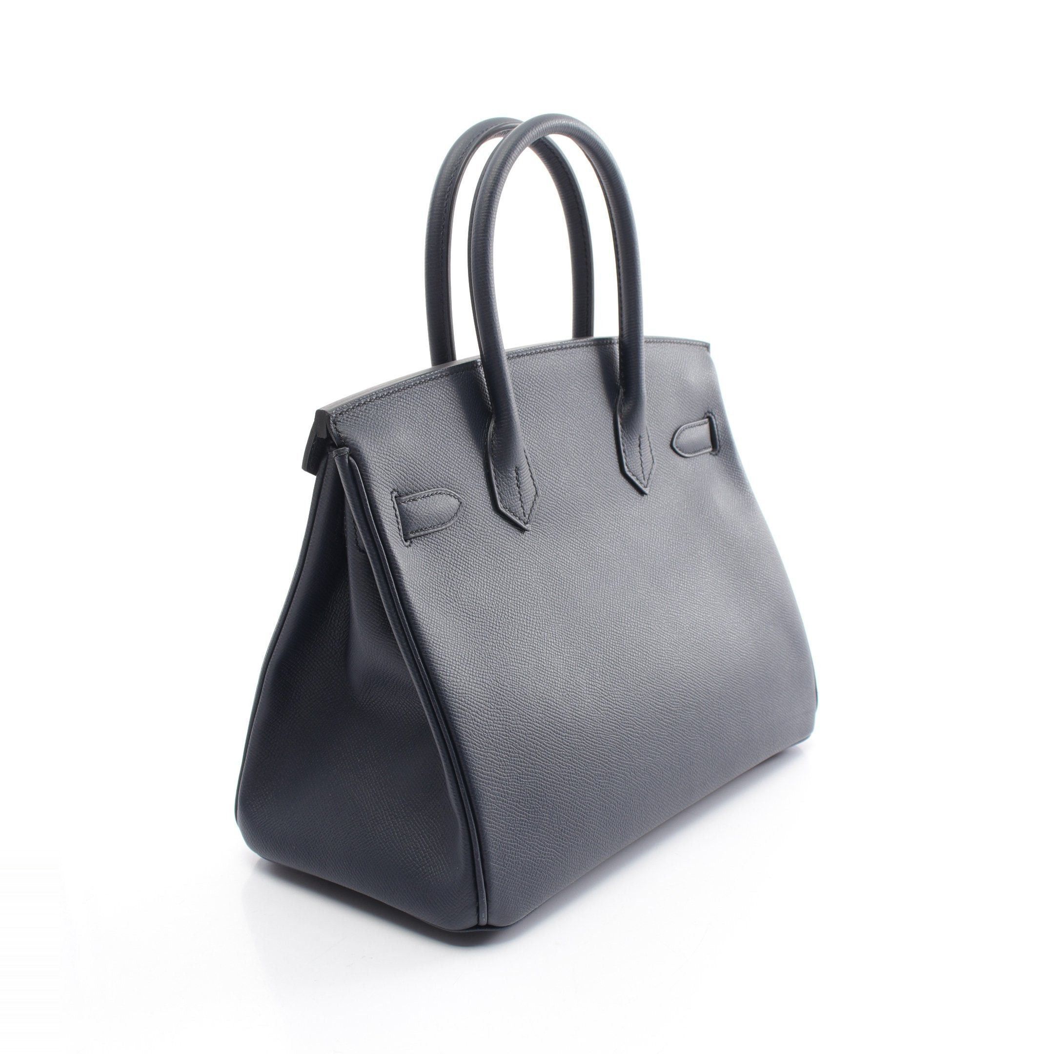 Hermes Hermes Birkin 30 Blue Indigo Handbag Veau Epsom Dark Navy Gold Hardware A Stamp Size ONE SIZE - 2 Thumbnail