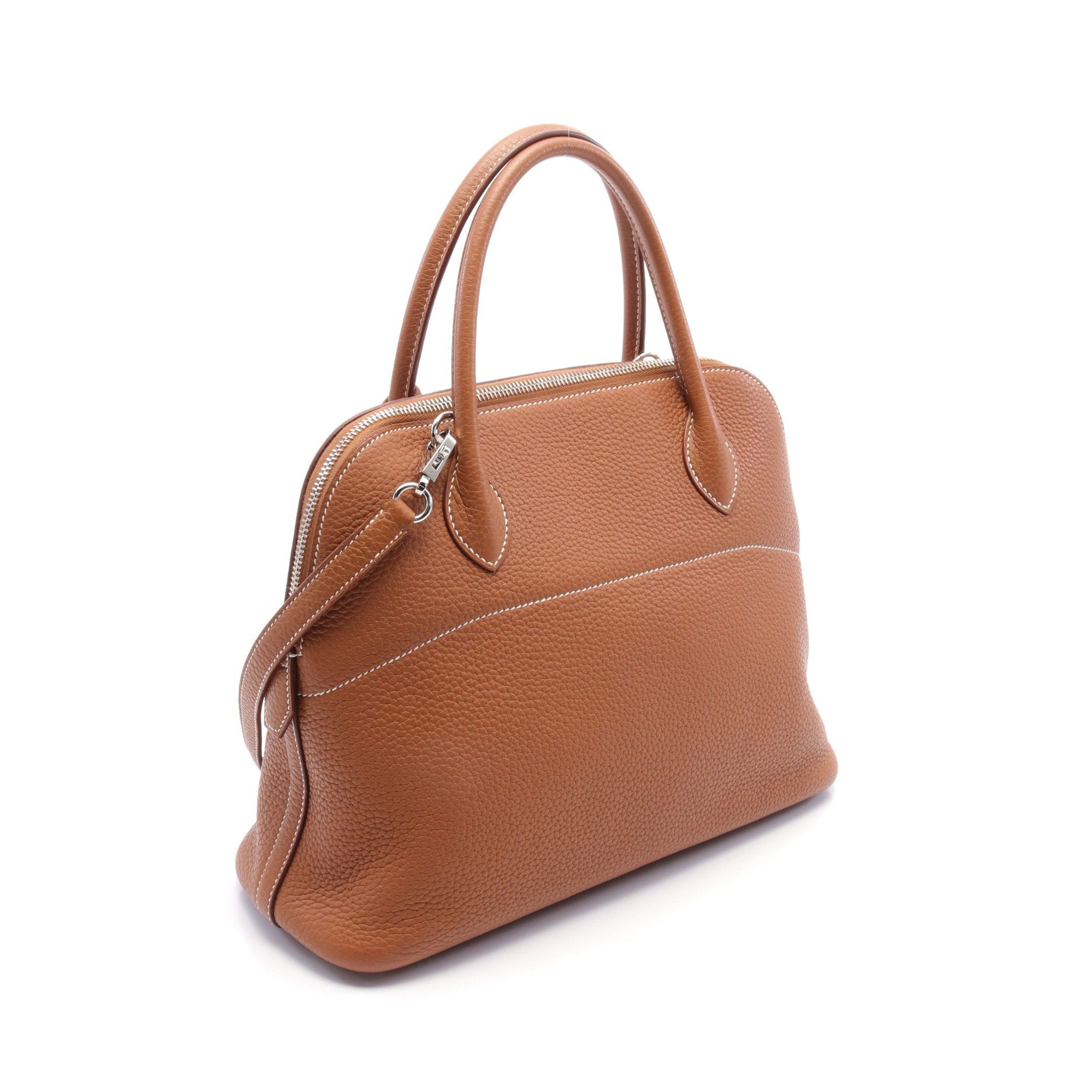 Hermes Hermes Bolide 31 Handbag Clemence Leather Brown Silver Hardware □ R Stamp Size ONE SIZE - 2 Thumbnail