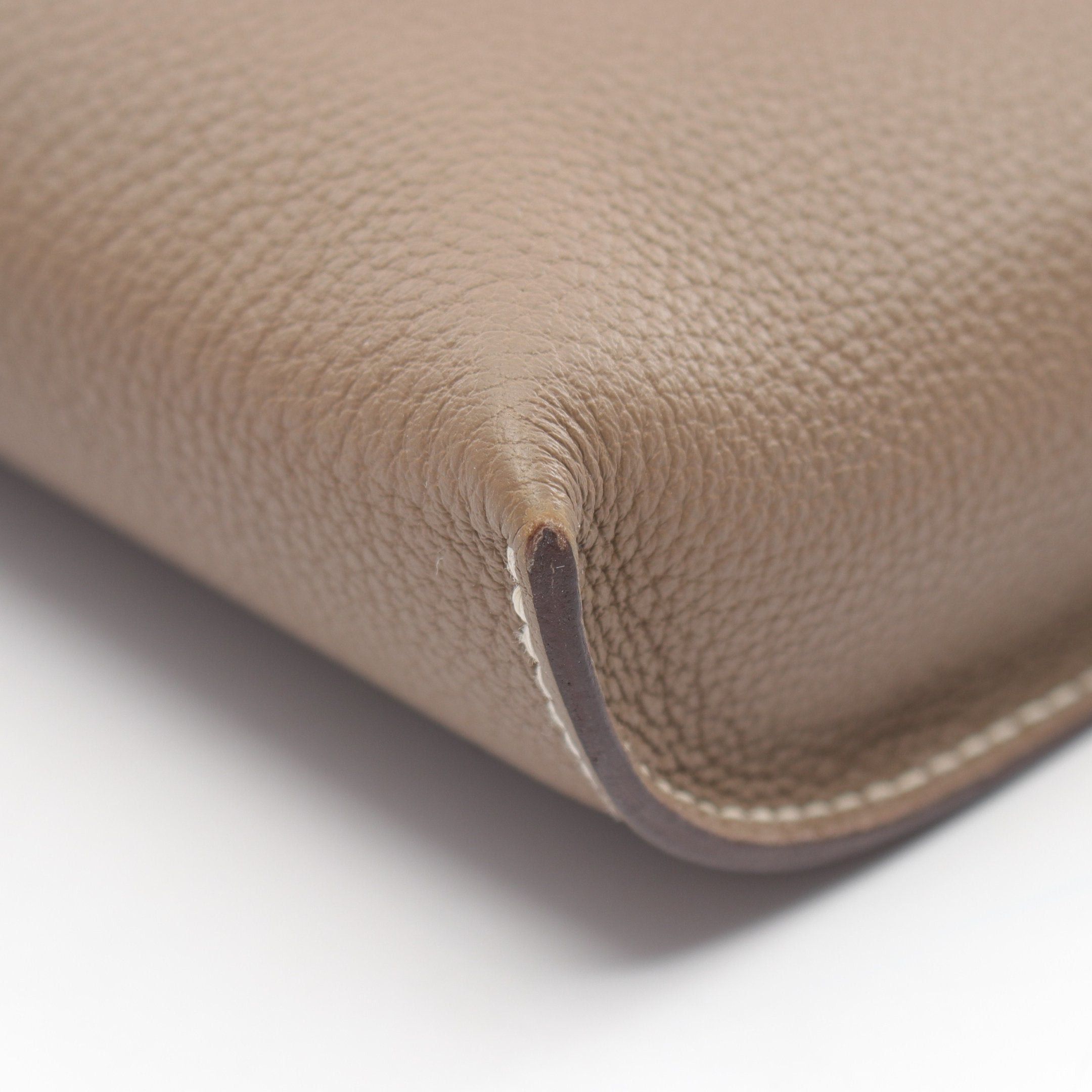 Hermes Hermes Vidposh Etoupe Shoulder Bag Togo Gray Beige Silver Hardware U Stamp Size ONE SIZE - 6 Thumbnail