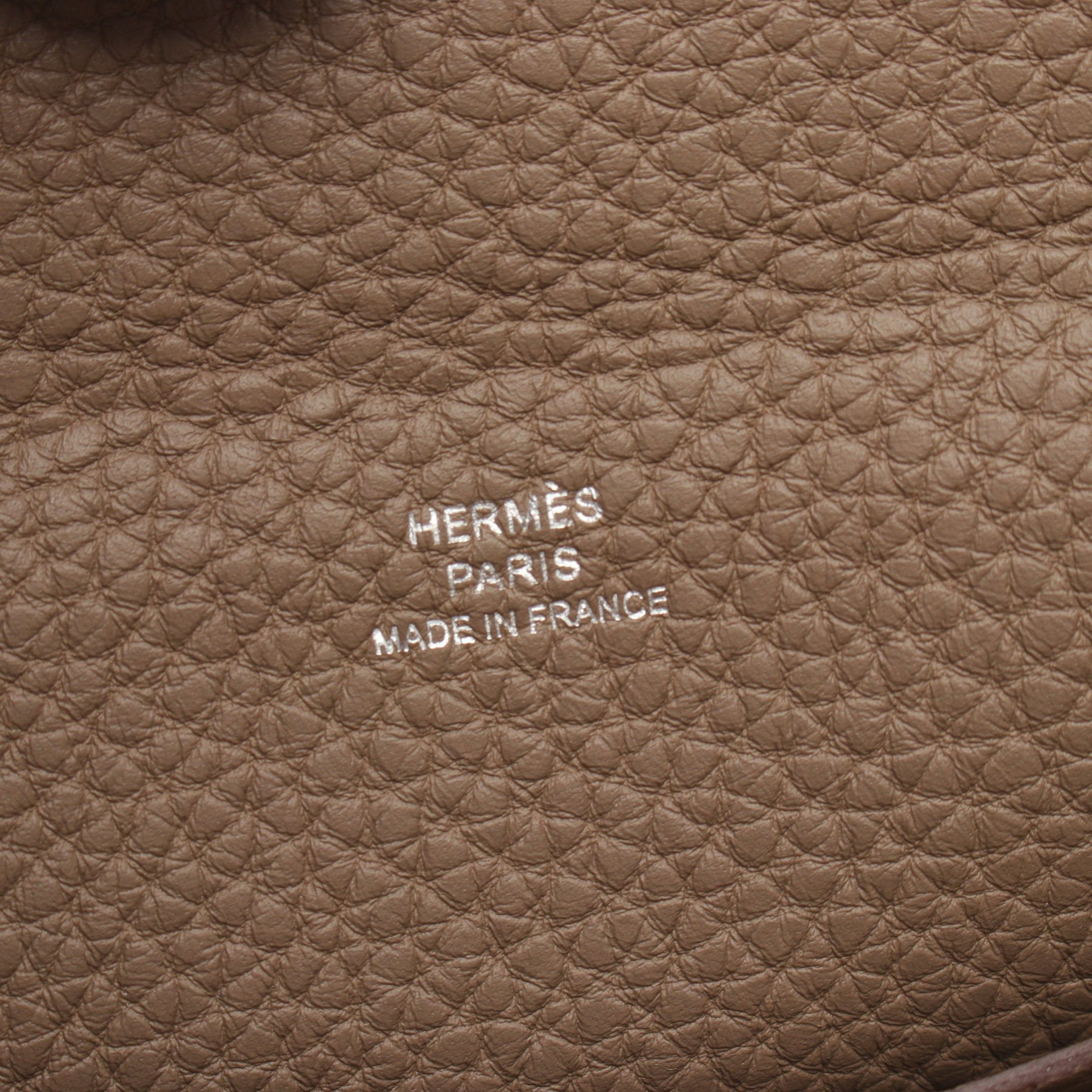 Hermes Hermes Vidposh Etoupe Shoulder Bag Togo Gray Beige Silver Hardware U Stamp Size ONE SIZE - 4 Thumbnail