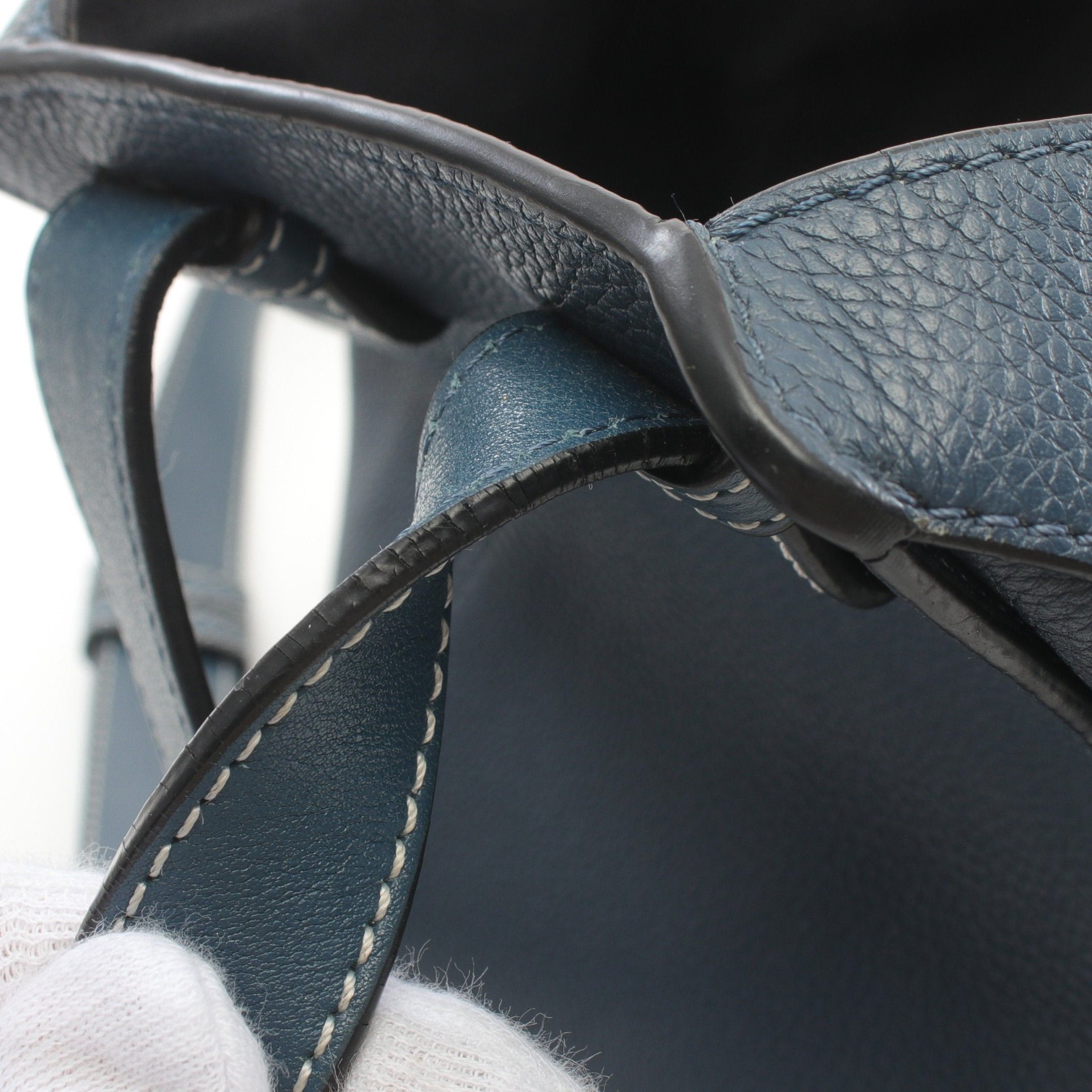 Loewe Loewe Hammock Small Handbag Leather Dark Blue Size ONE SIZE - 8 Thumbnail