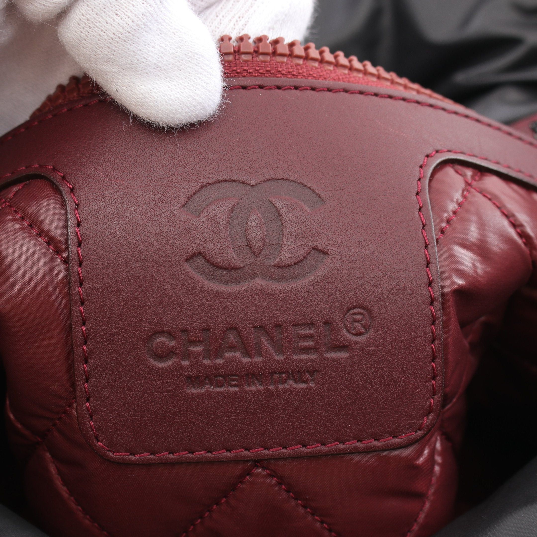 Chanel Chanel Cococoon Pm Handbag Tote Bag Nylon Leather Black Silver Hardware Size ONE SIZE - 4 Thumbnail