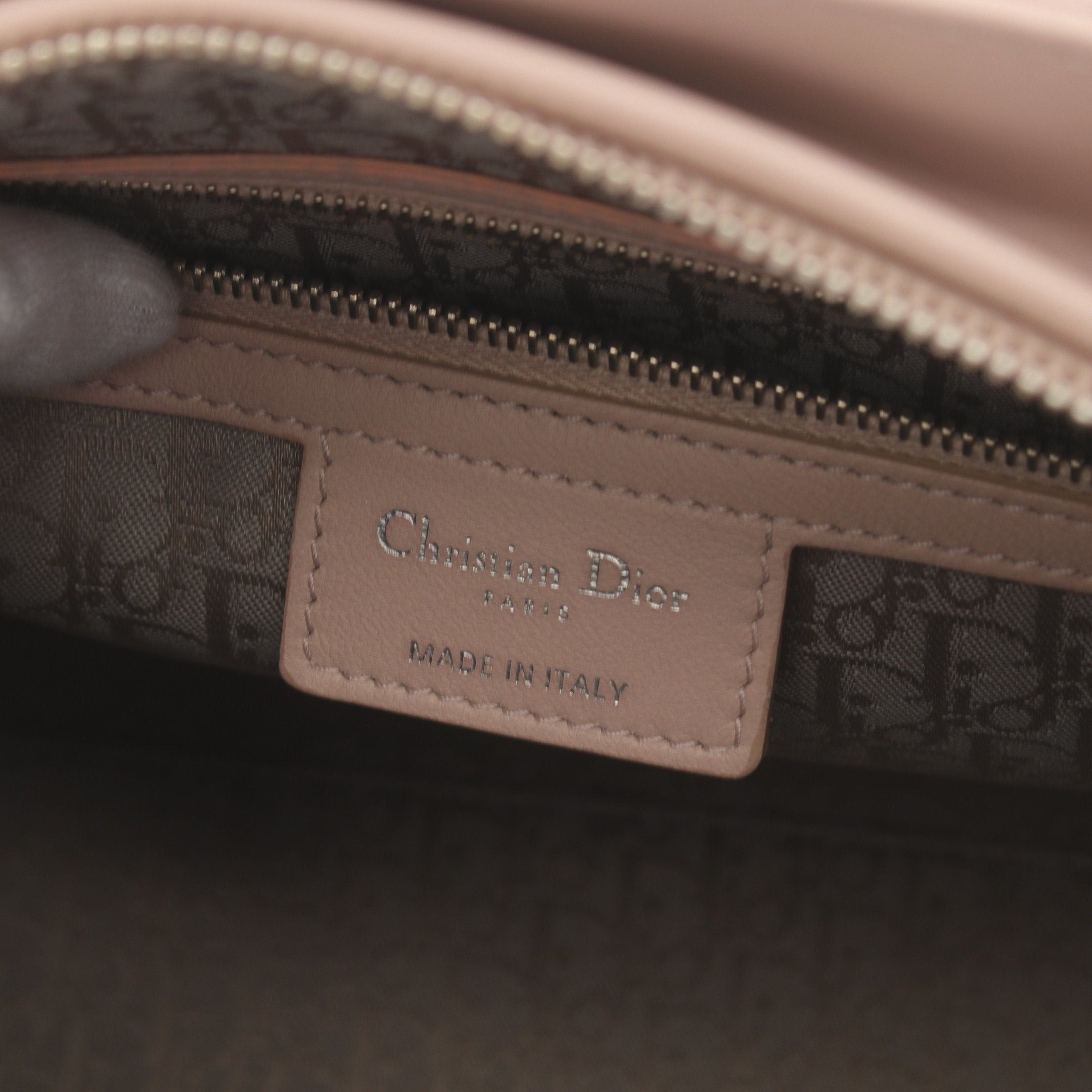 Dior Dior Lady Dior Canage Handbag Leather Pink Size ONE SIZE - 4 Thumbnail