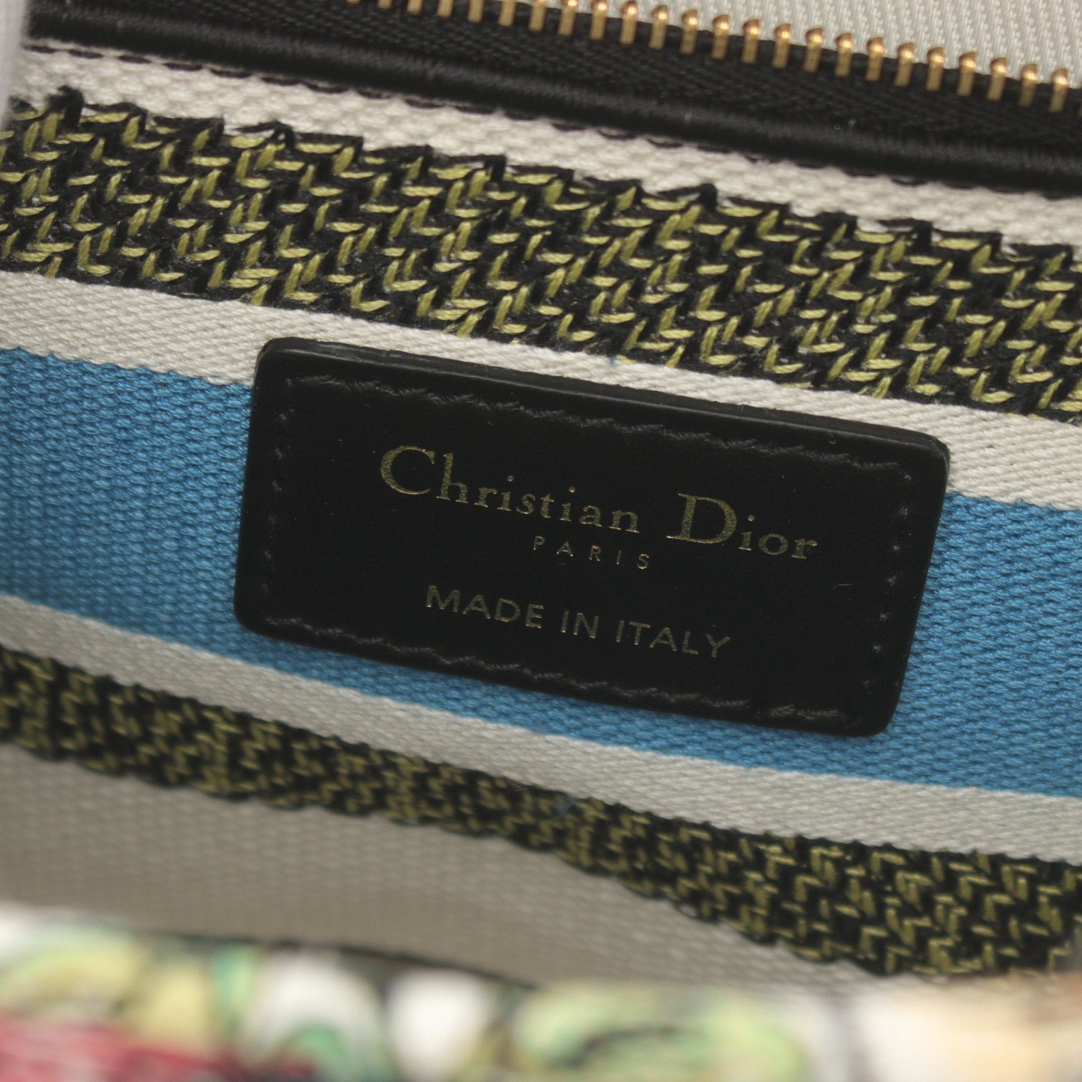 Dior Dior Lady Medium Handbag Canvas White Multicolor Size ONE SIZE - 4 Thumbnail