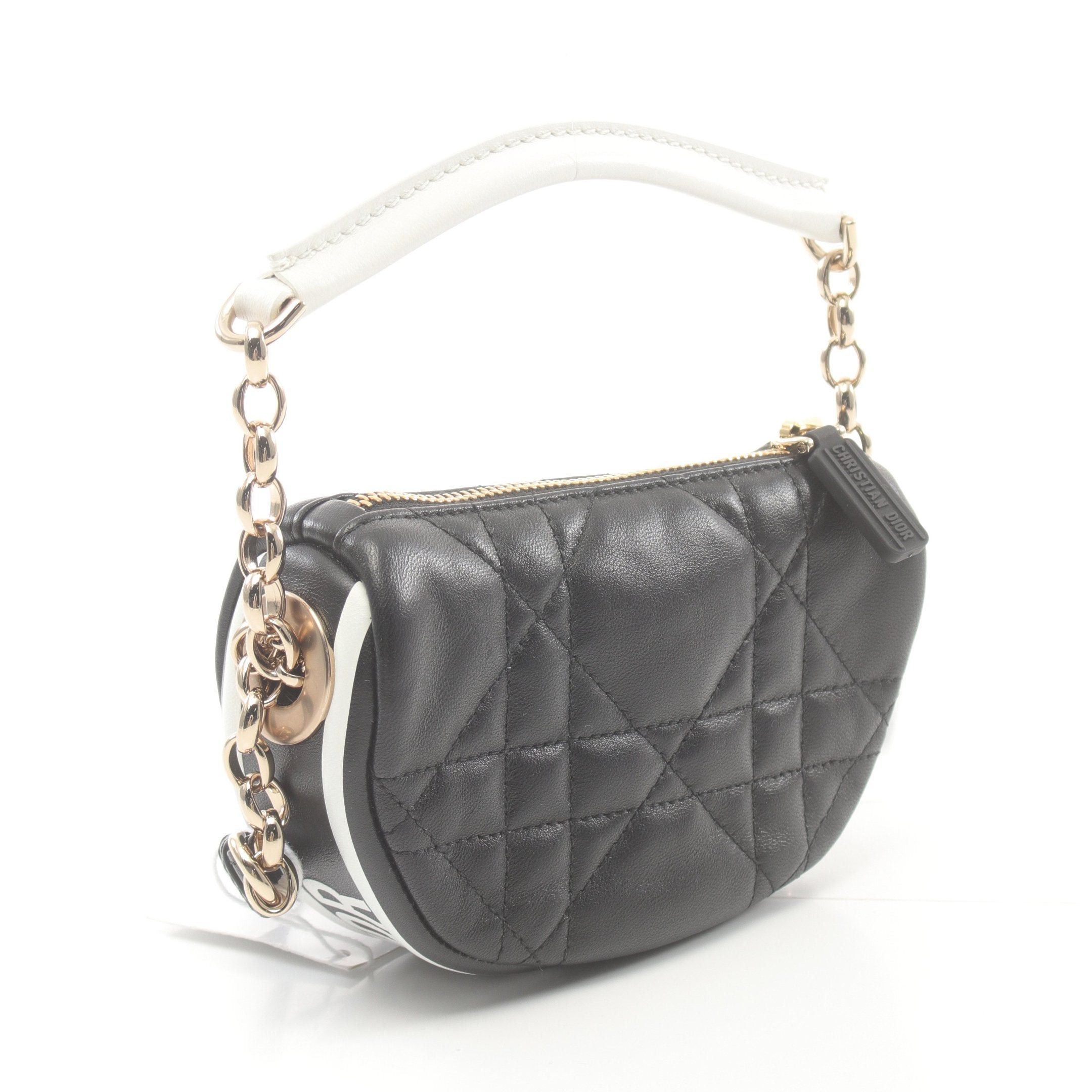 Dior Dior Vibe Micro Shoulder Bag Leather Black White Size ONE SIZE - 2 Thumbnail