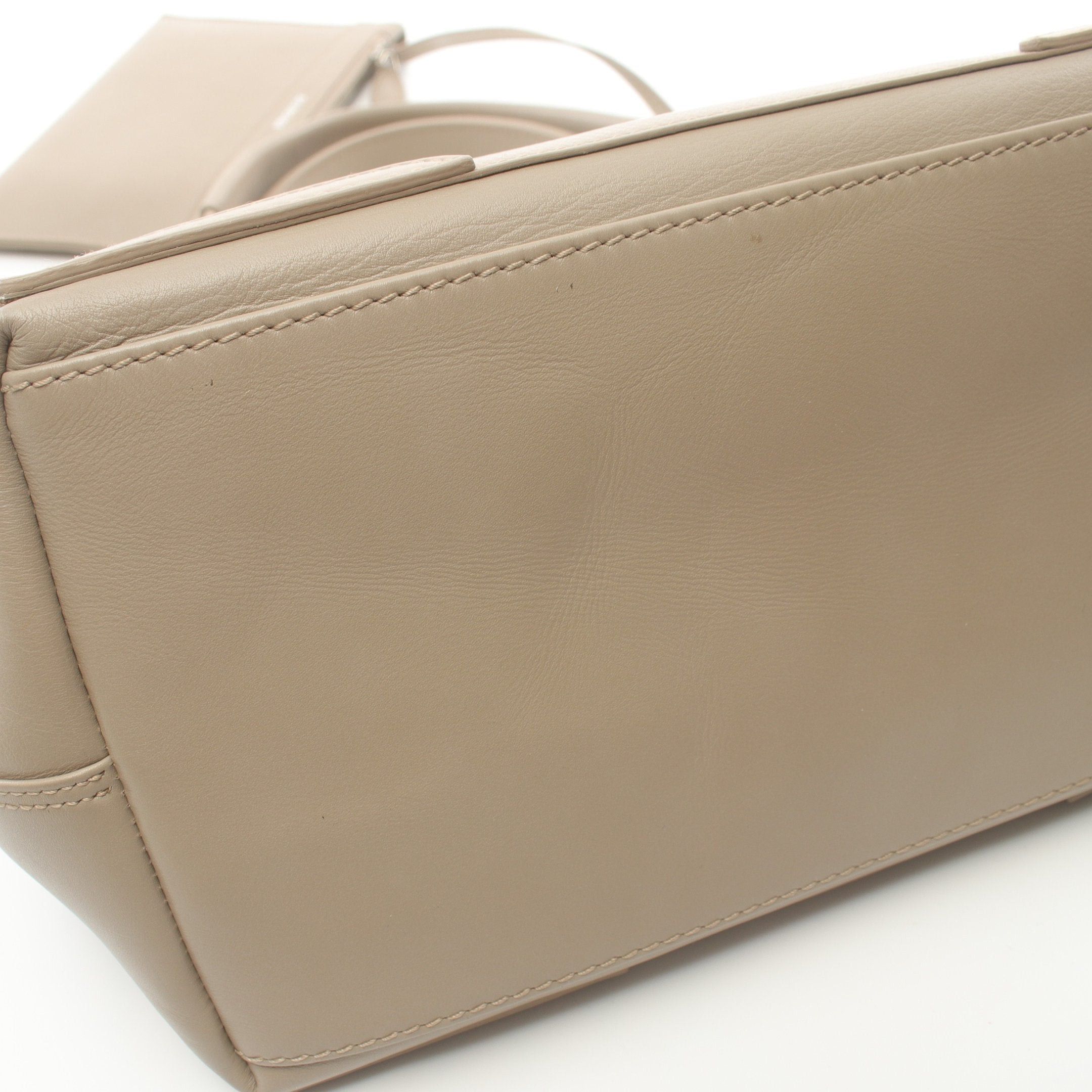 Balenciaga Balenciaga Navy Cabas S Hippopotamus Handbag Tote Bag Leather Beige Size ONE SIZE - 6 Thumbnail