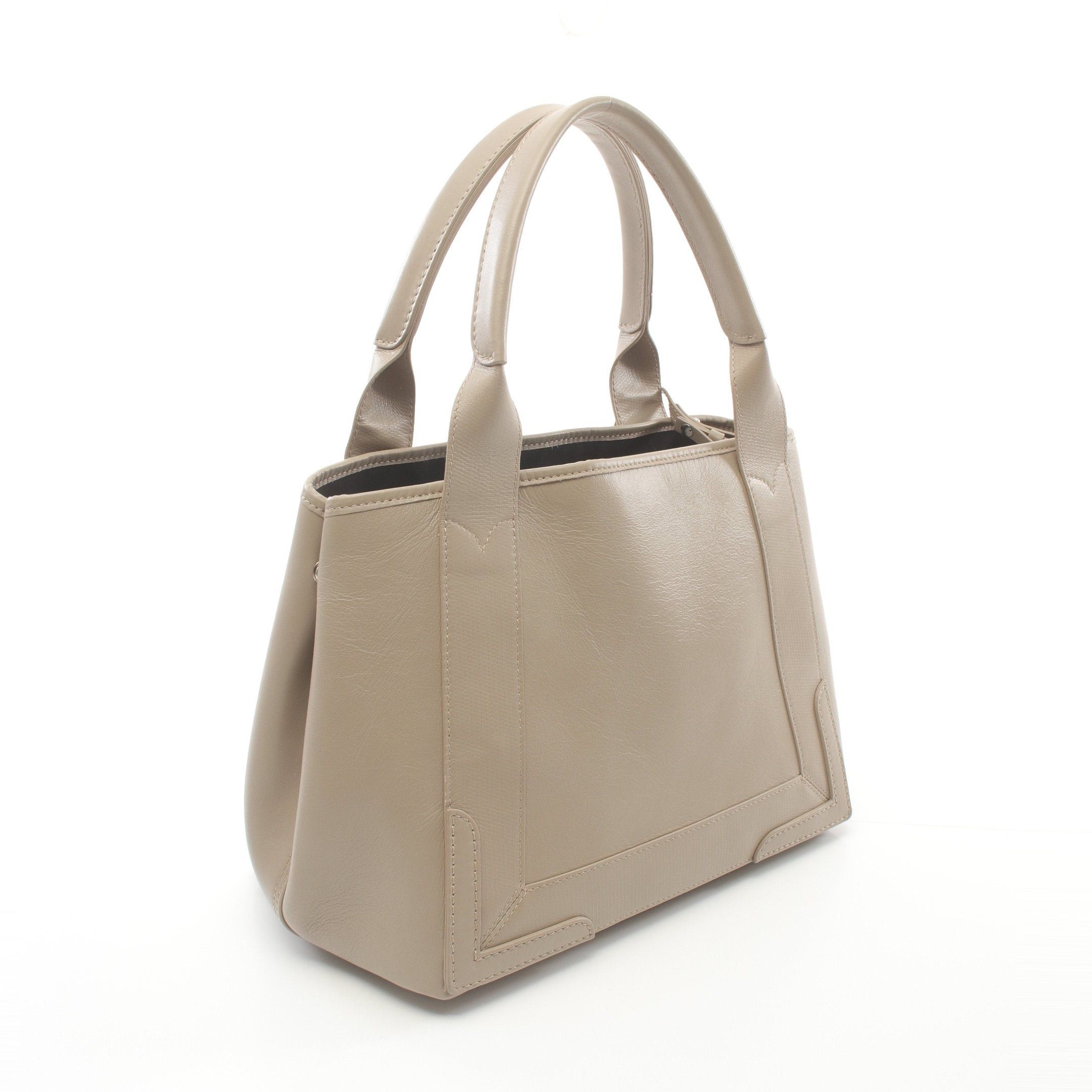 Balenciaga Balenciaga Navy Cabas S Hippopotamus Handbag Tote Bag Leather Beige Size ONE SIZE - 2 Thumbnail