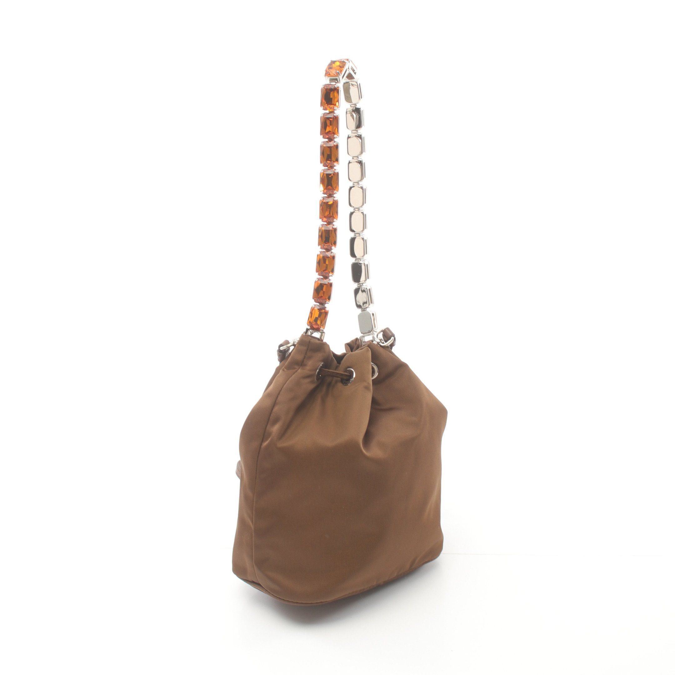 Prada Prada Re-Nylon Handbag Nylon Brown Bijou Size ONE SIZE - 2 Thumbnail