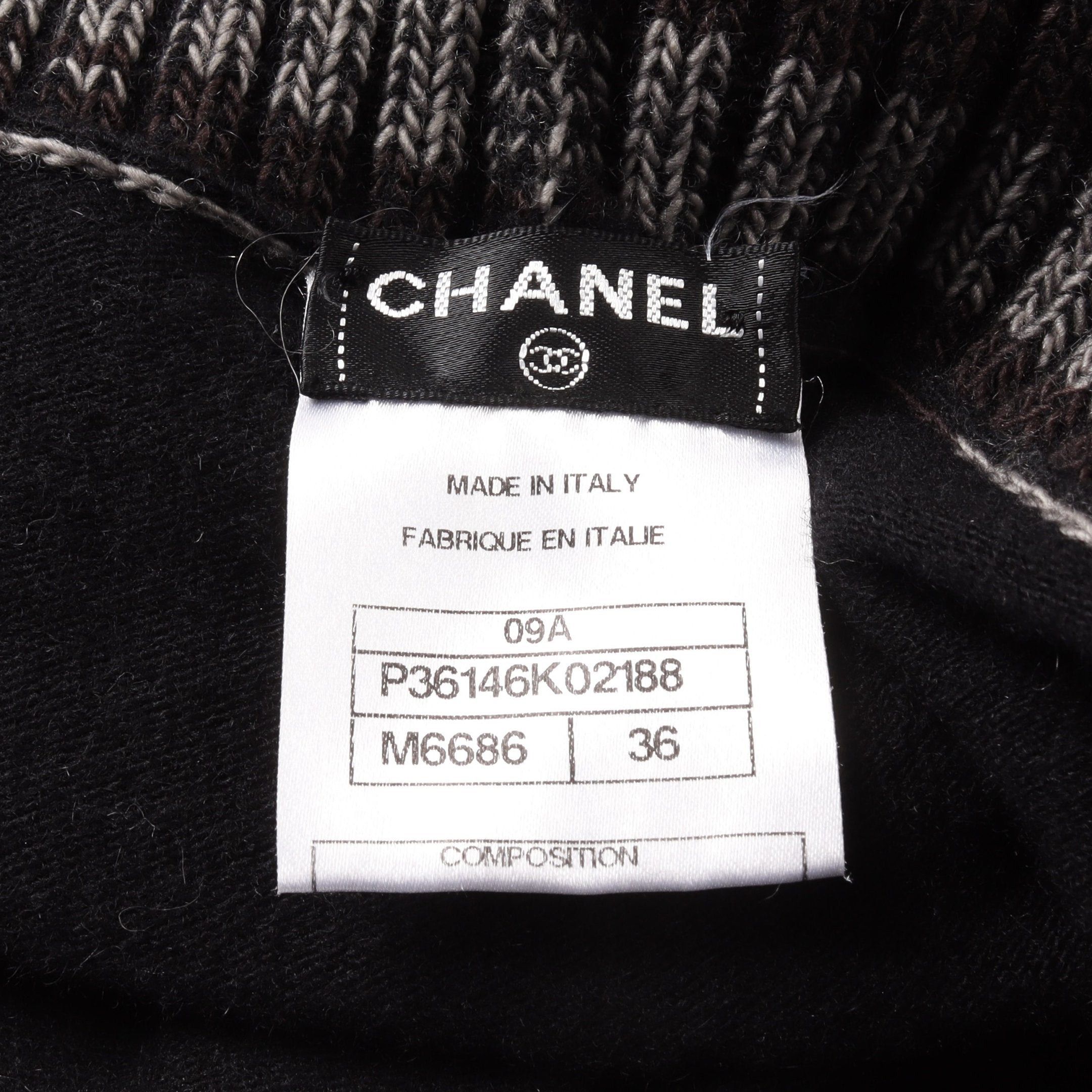 Chanel Chanel Knit Dress Turtleneck Wool Black Multicolor 09A Size ONE SIZE - 3 Thumbnail