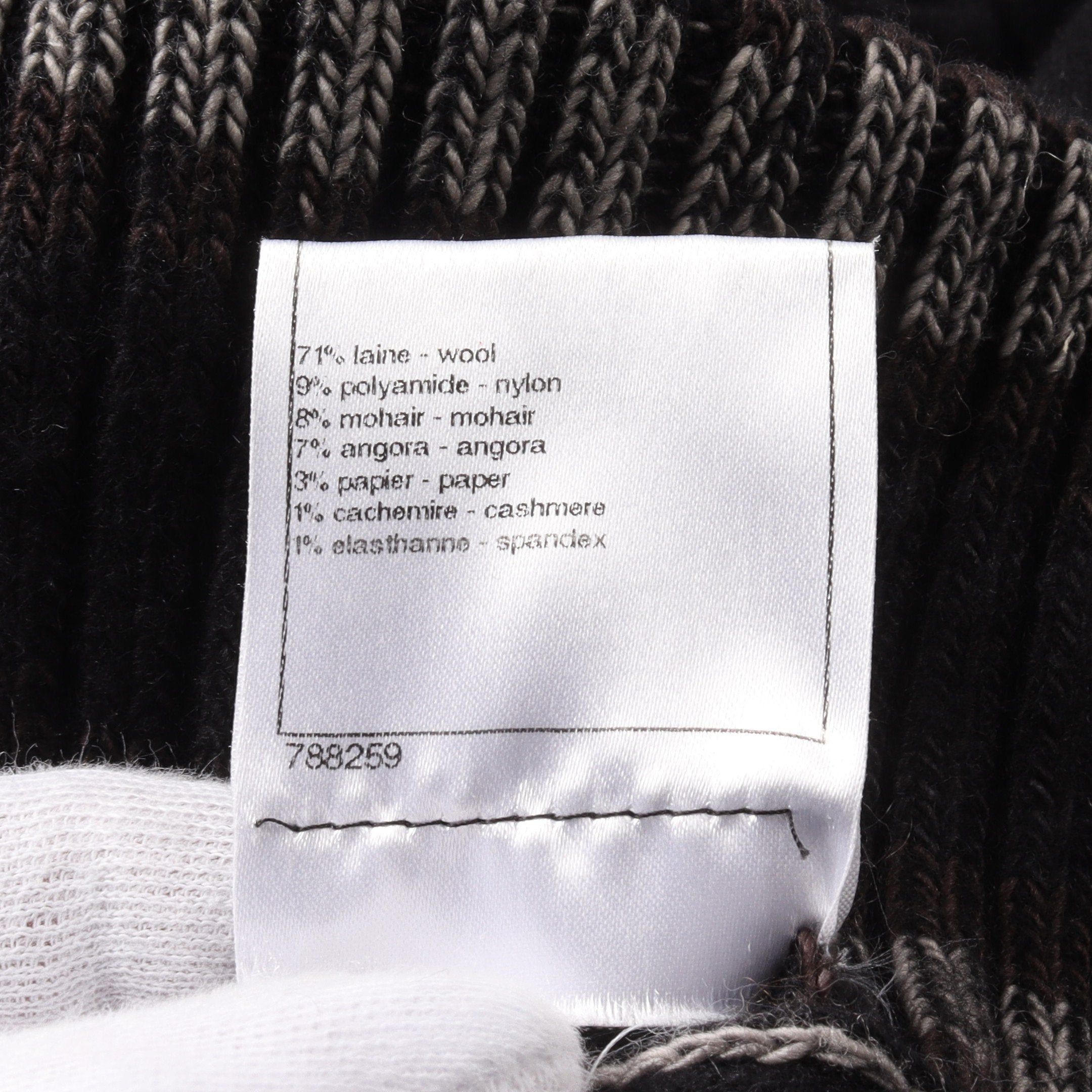 Chanel Chanel Knit Dress Turtleneck Wool Black Multicolor 09A Size ONE SIZE - 4 Thumbnail