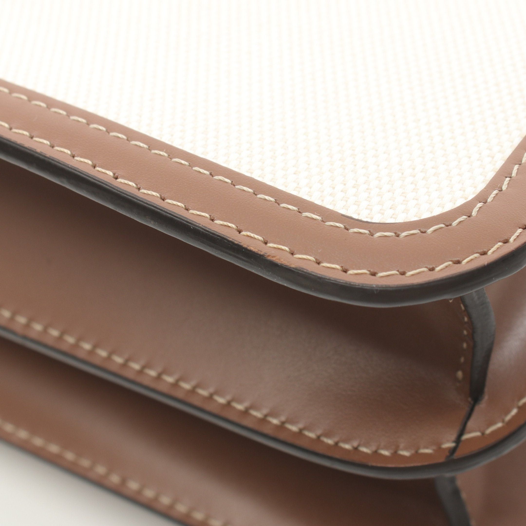 Burberry Burberry Tb Logo Shoulder Bag Canvas Leather Off White Brown Size ONE SIZE - 6 Thumbnail