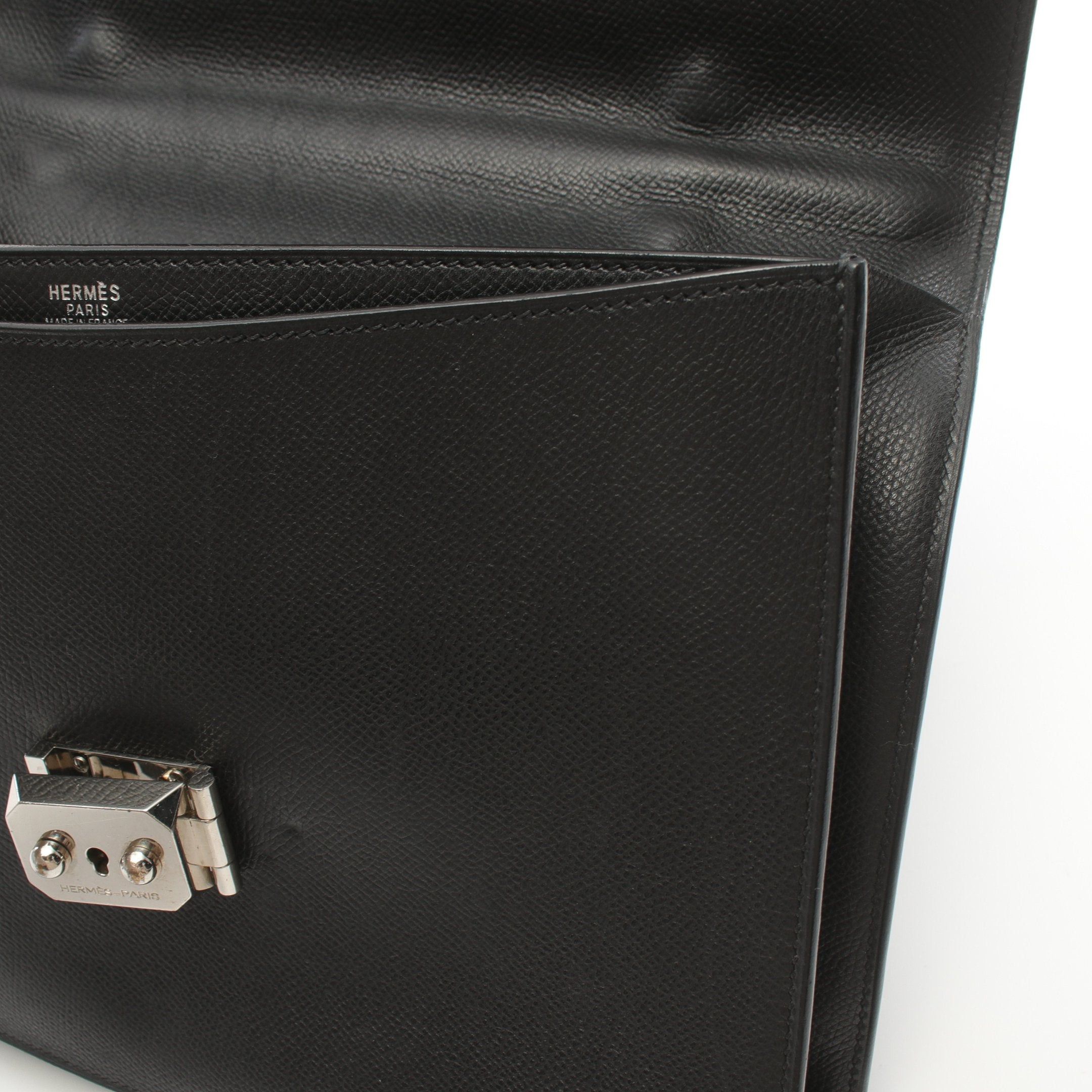 Hermes Hermes Sac Adepeche 27 Business Bag Briefcase Veau Epsom Black Silver Hardware □H Stamp Size ONE SIZE - 12 Thumbnail