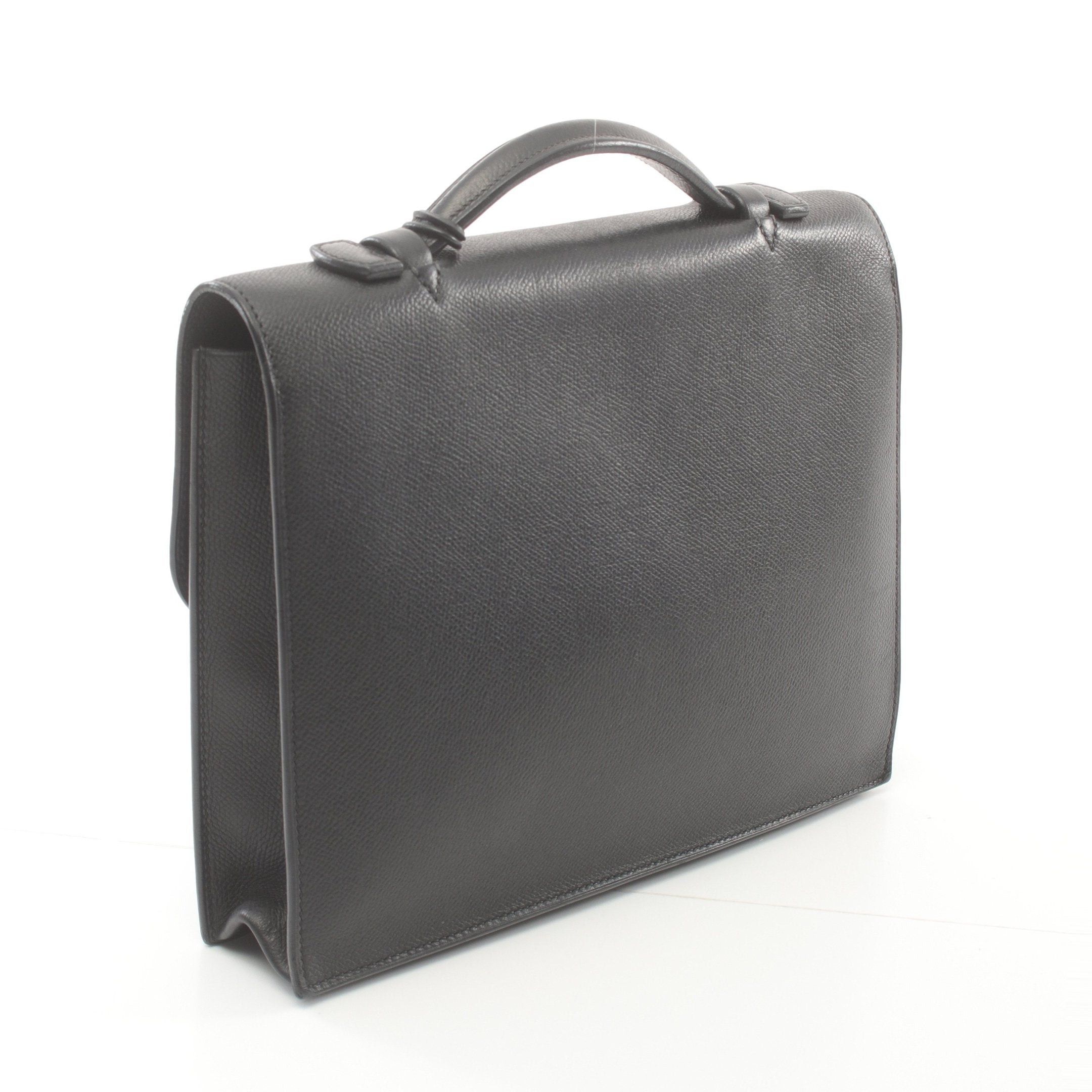 Hermes Hermes Sac Adepeche 27 Business Bag Briefcase Veau Epsom Black Silver Hardware □H Stamp Size ONE SIZE - 2 Thumbnail