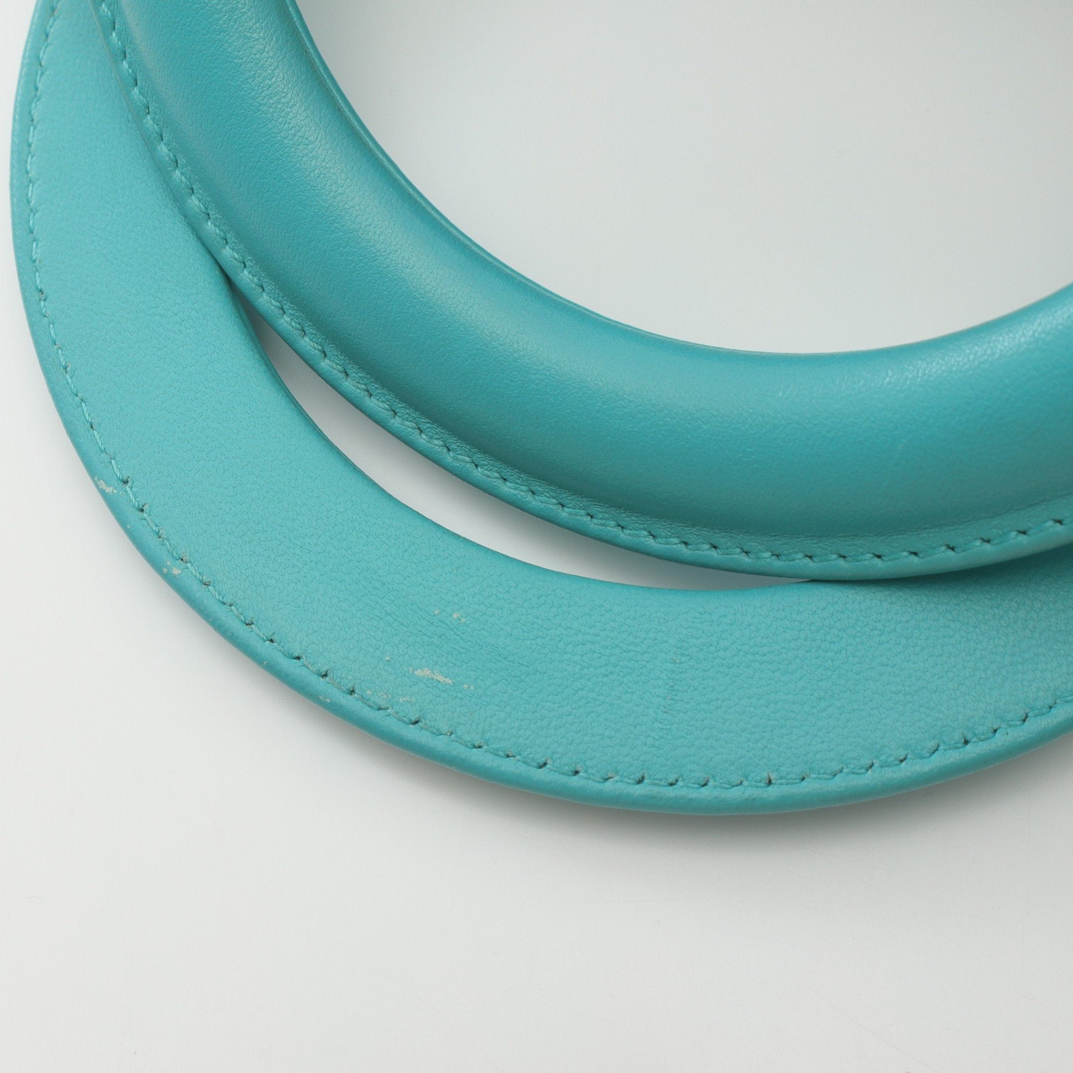 Dior Dior Lady Dior Canage Handbag Leather Turquoise Blue Size ONE SIZE - 5 Thumbnail