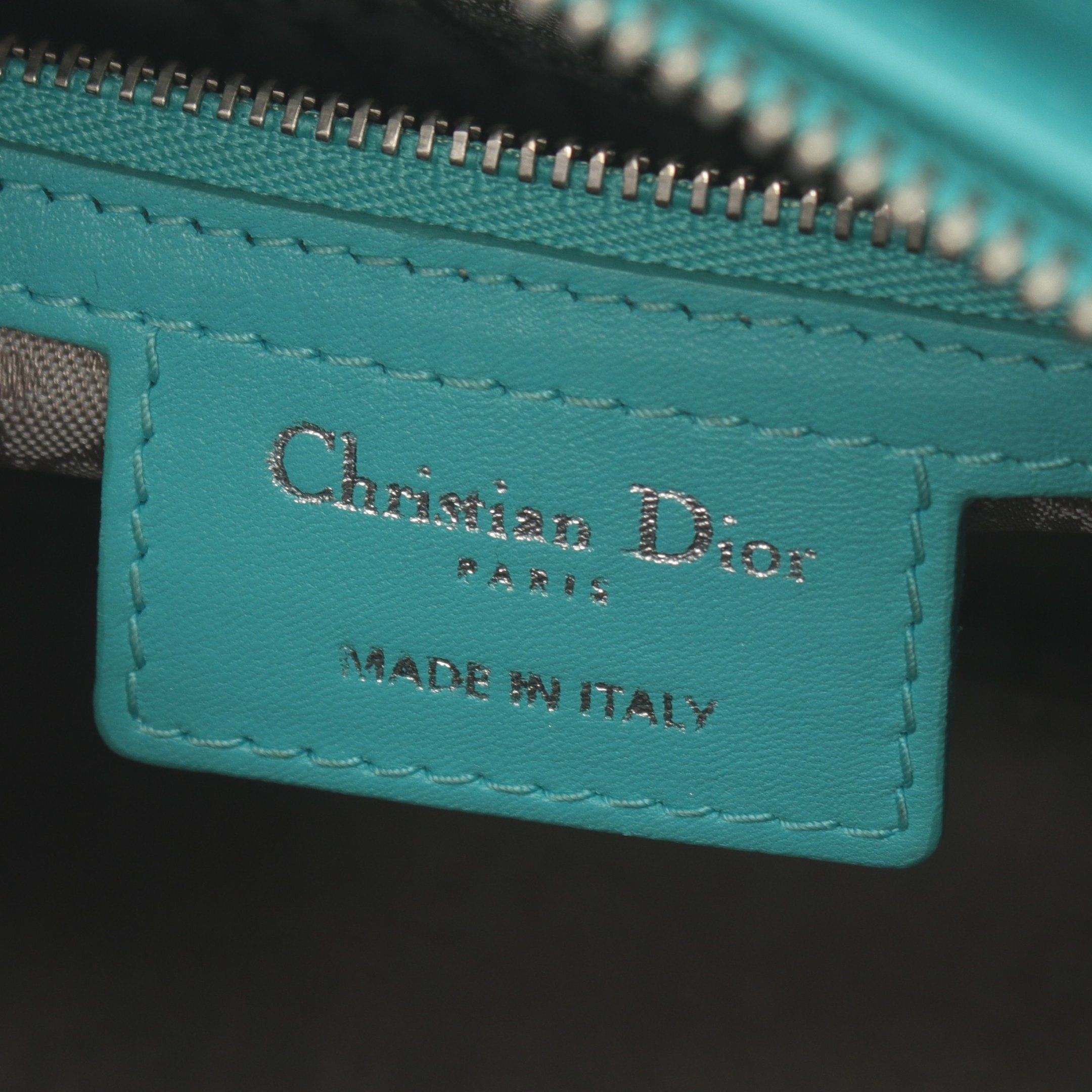 Dior Dior Lady Dior Canage Handbag Leather Turquoise Blue Size ONE SIZE - 4 Thumbnail