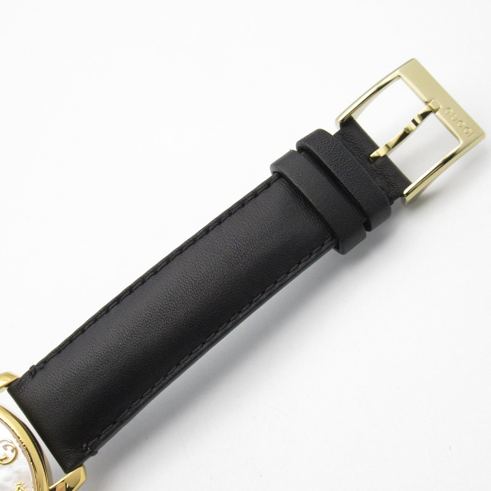 Gucci Gucci G Timeless Mens Watch Quartz Gp (Gold Plated) Leather Belt White Shell Size ONE SIZE - 17 Thumbnail