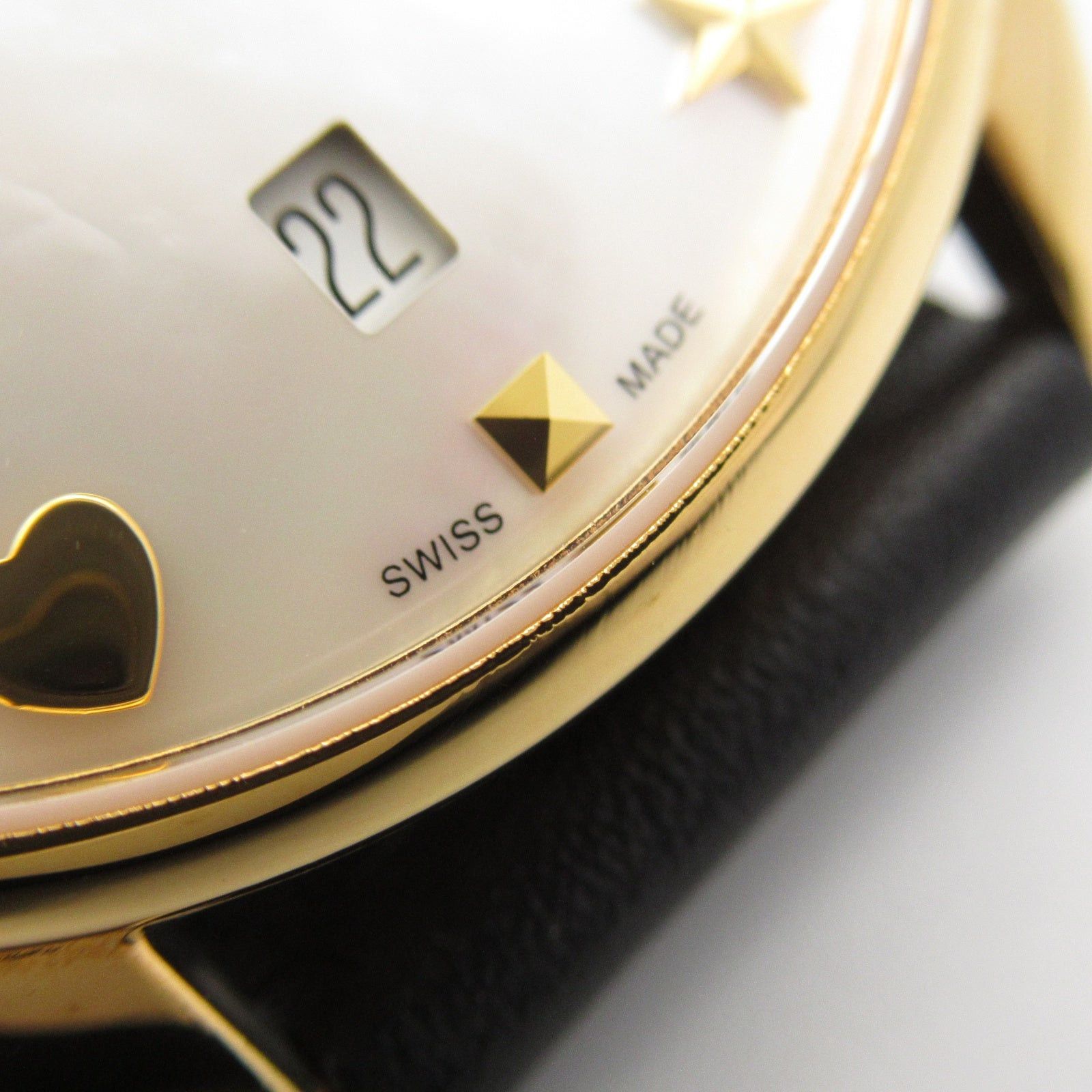 Gucci Gucci G Timeless Mens Watch Quartz Gp (Gold Plated) Leather Belt White Shell Size ONE SIZE - 12 Thumbnail
