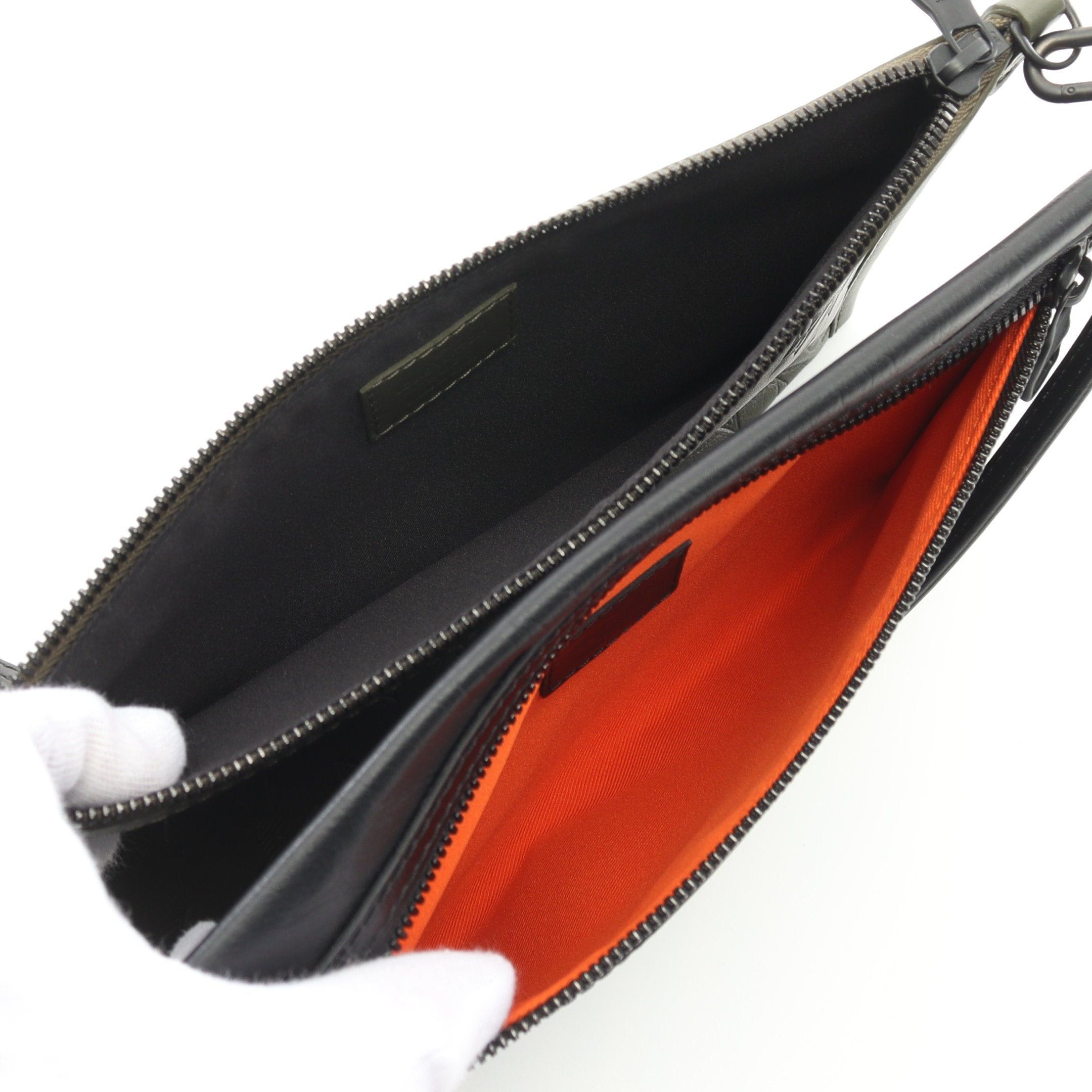 Louis Vuitton Louis Vuitton Flat Messenger Monogram Shadow Shoulder Bag Chain Leather Black Khaki Green Orange Yellow Size ONE SIZE - 3 Thumbnail