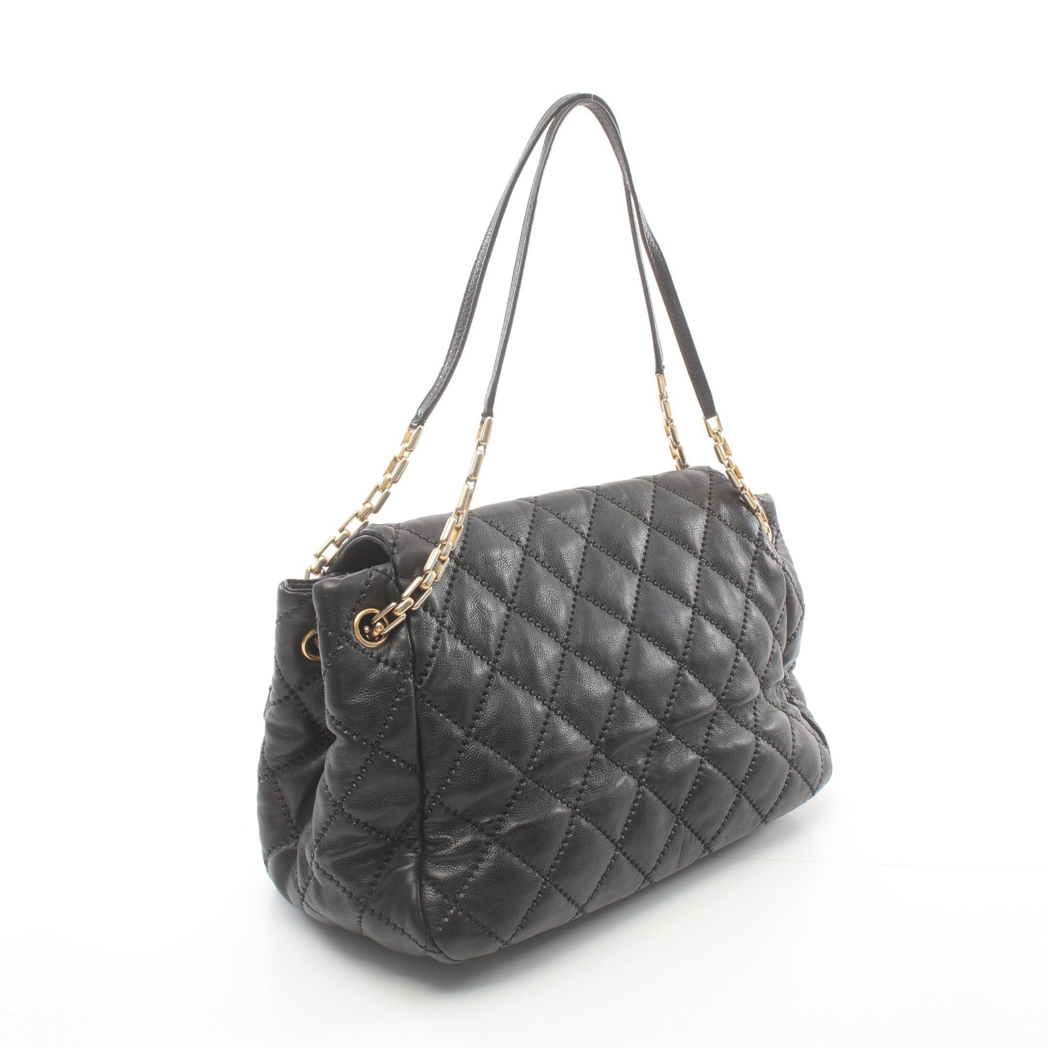 Chanel Chanel Ultra Stitch Double Chain Shoulder Bag Leather Black Gold Hardware Size ONE SIZE - 2 Thumbnail