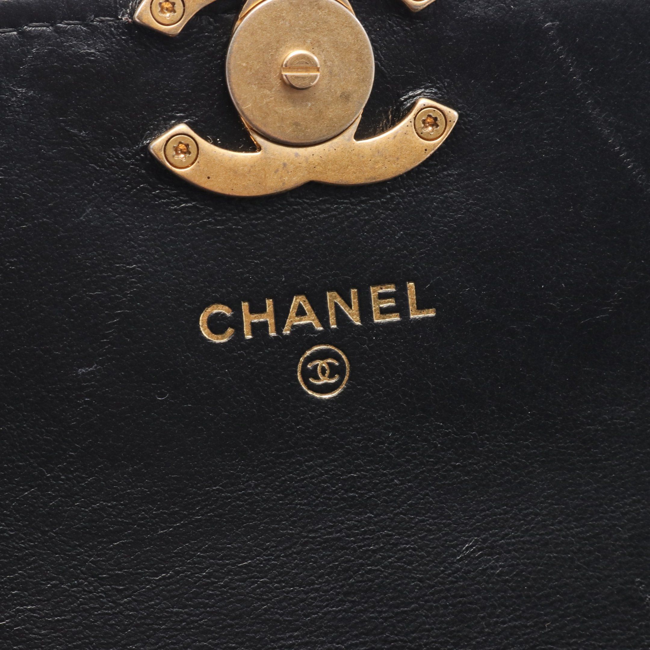 Chanel Chanel Matelasse Classic Chain Wallet Leather Black Combination Metal Fittings Size ONE SIZE - 4 Thumbnail