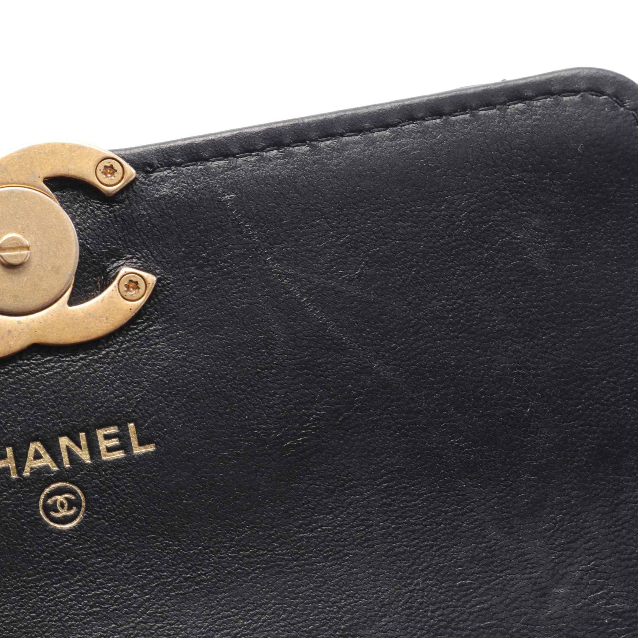 Chanel Chanel Matelasse Classic Chain Wallet Leather Black Combination Metal Fittings Size ONE SIZE - 6 Thumbnail