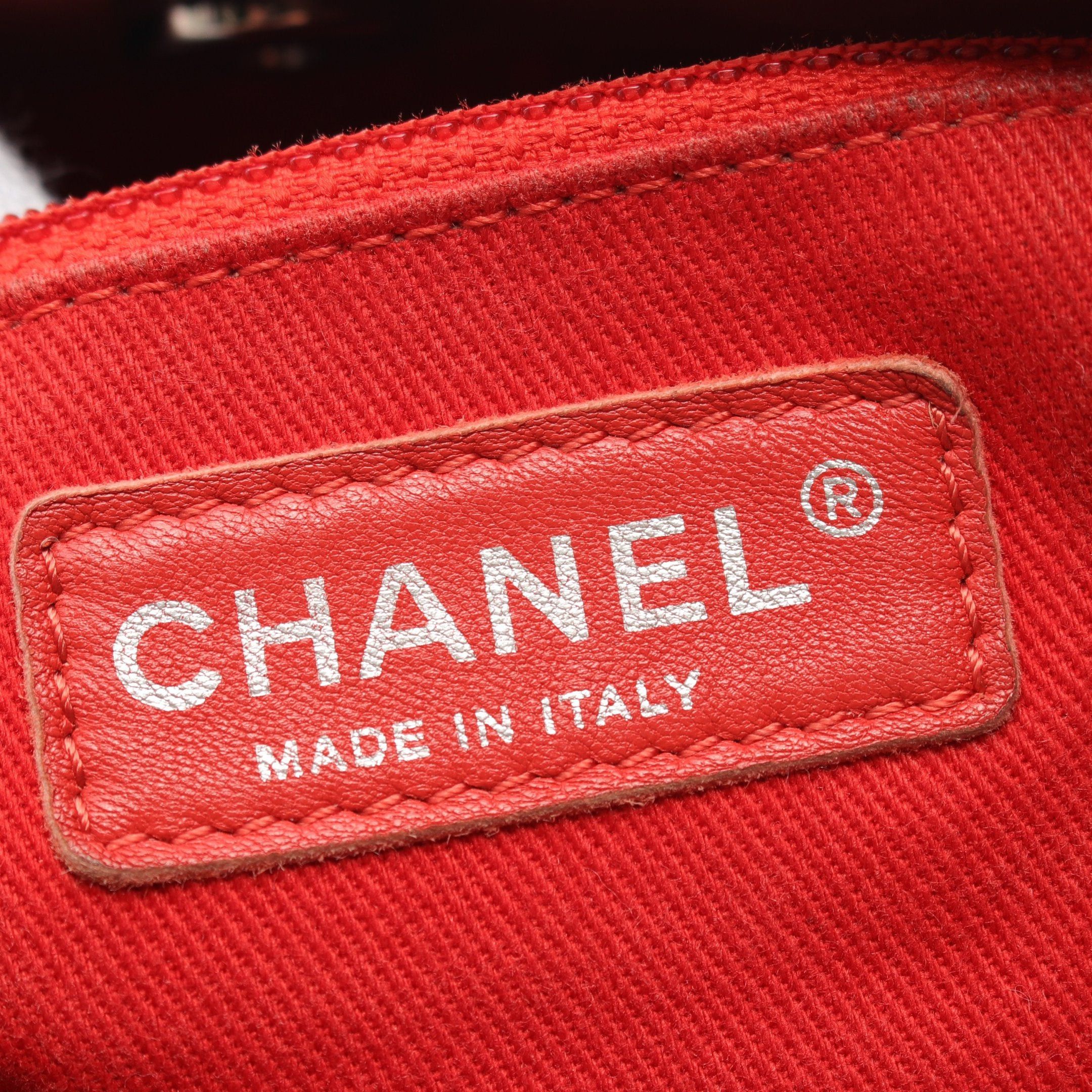 Chanel Chanel Coco Mark Chain Shoulder Bag Punching Leather Orange Red Silver Hardware Size ONE SIZE - 4 Thumbnail