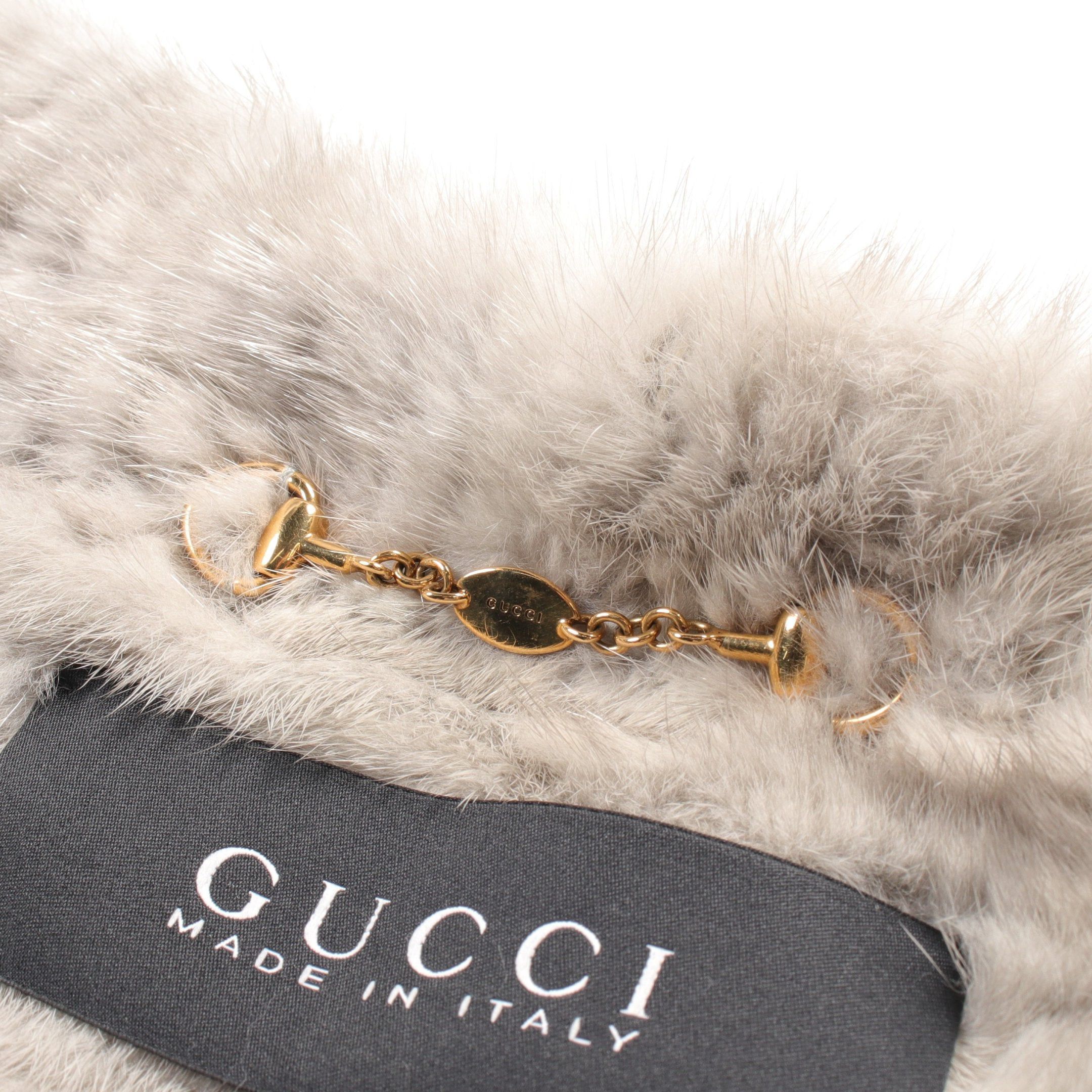 Gucci Gucci Fur Coat Mink Gray Size ONE SIZE - 9 Thumbnail