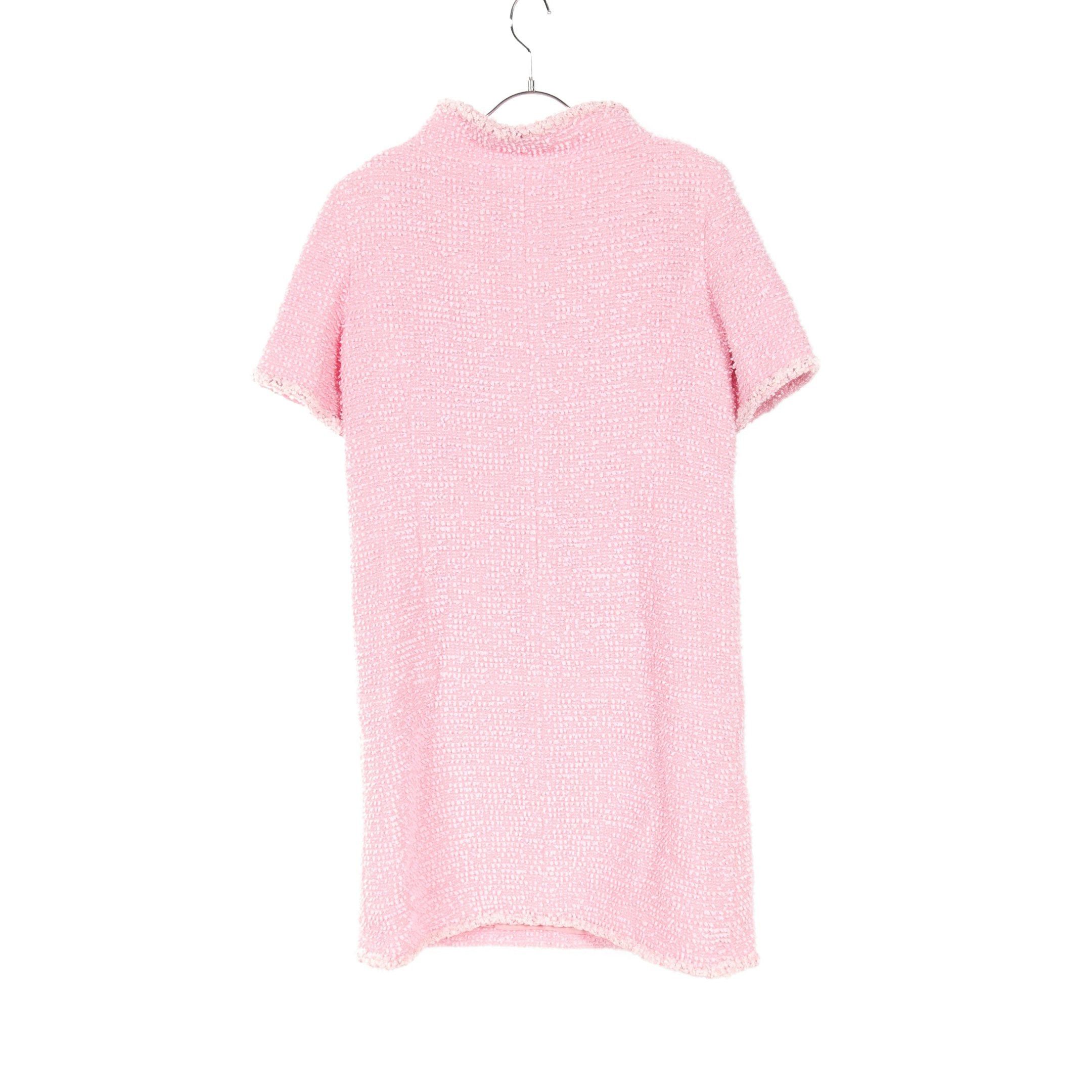 Chanel Chanel Tweed One Piece Short Sleeve Wool Nylon Pink Size ONE SIZE - 2 Thumbnail