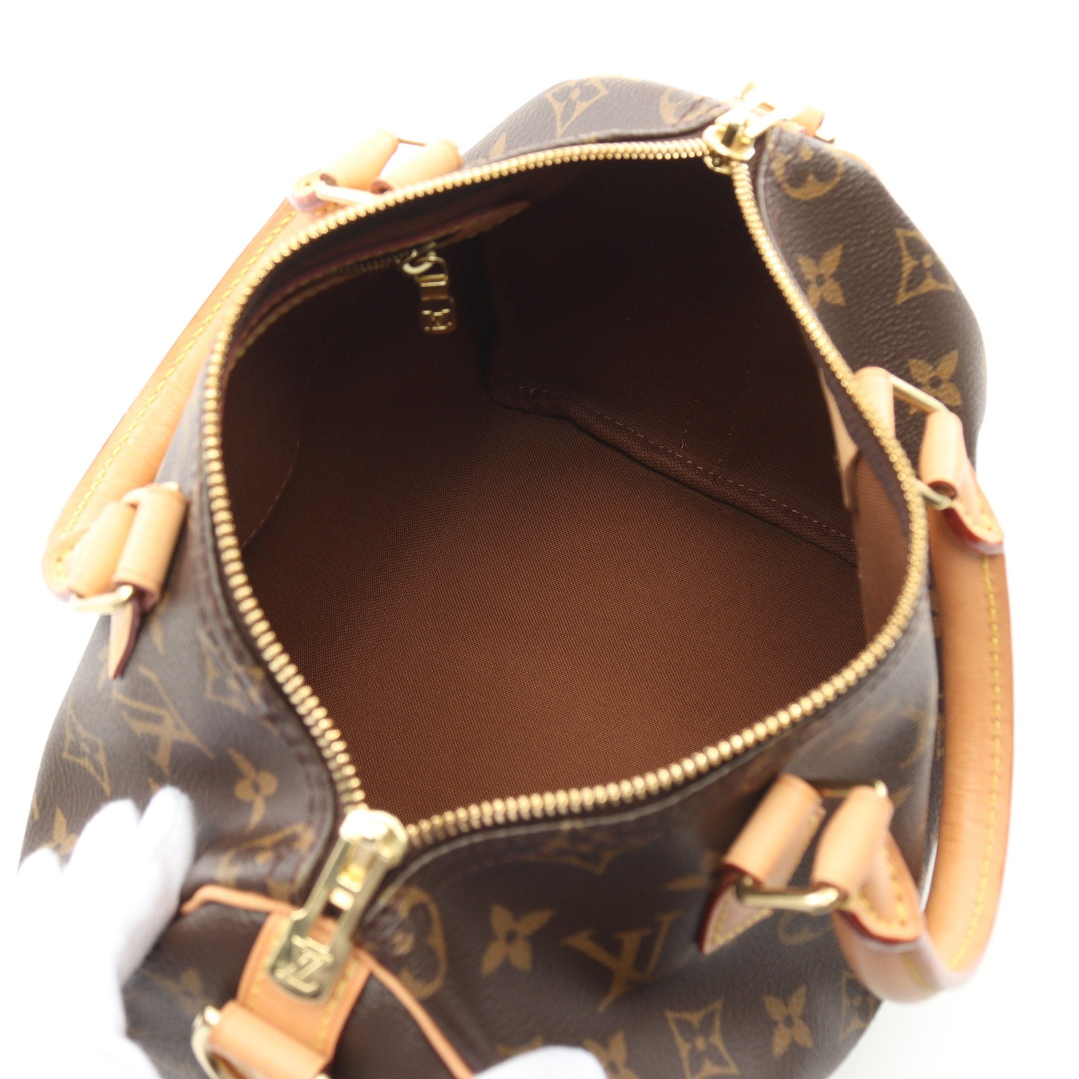 Louis Vuitton Louis Vuitton Speedy 25 Monogram Handbag Leather Brown Size ONE SIZE - 3 Thumbnail