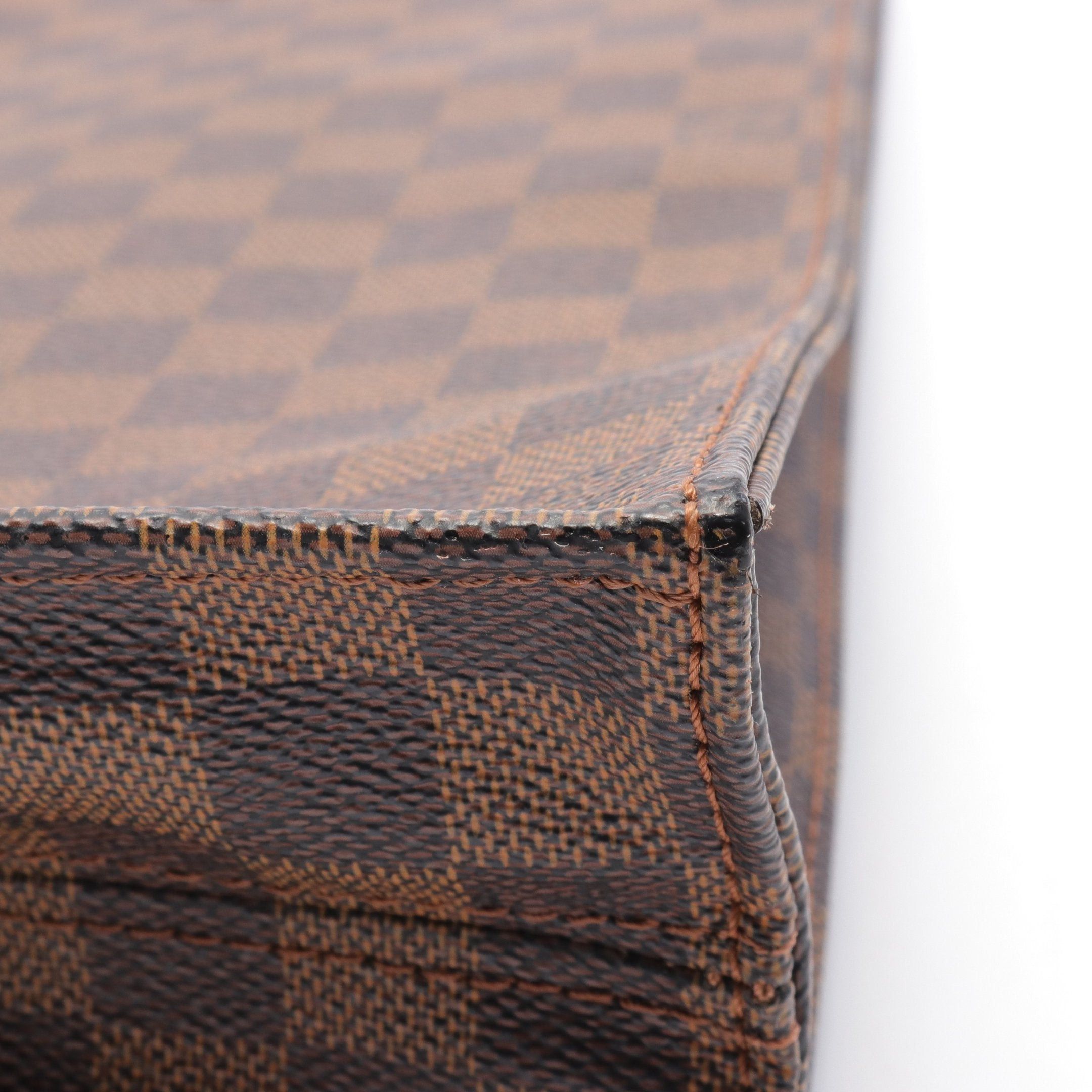 Louis Vuitton Louis Vuitton Sac Plat Damier Ebene Handbag Tote Bag Leather Brown Size ONE SIZE - 6 Thumbnail