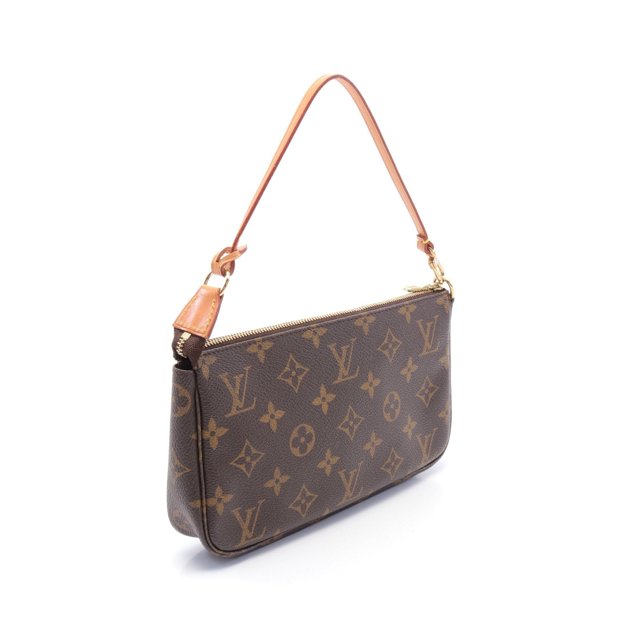 Louis Vuitton Louis Vuitton Pochette Accessoires Monogram Handbag Leather Brown Size ONE SIZE - 2 Thumbnail