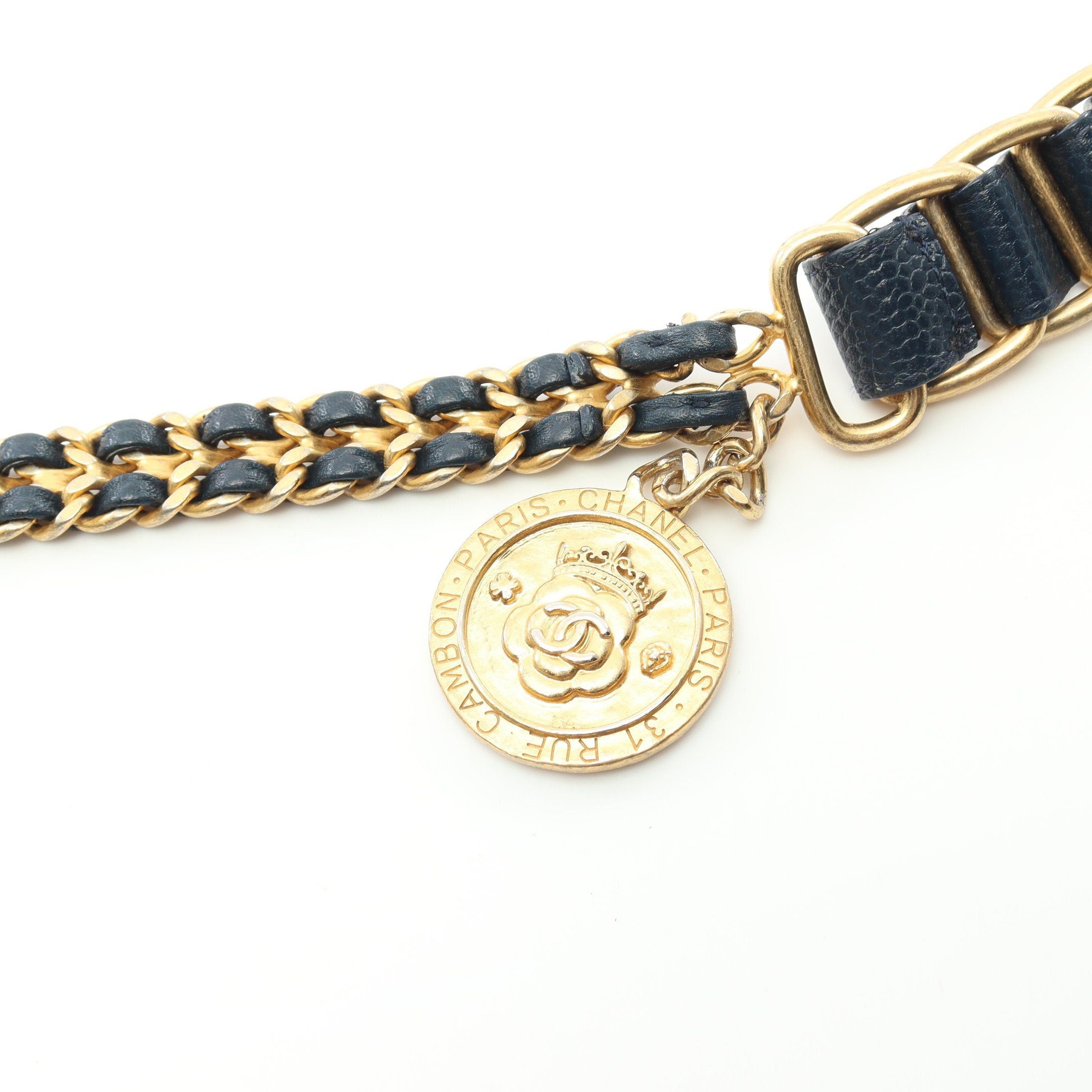 Chanel Chanel Matelasse Chain Shoulder Bag Caviar Skin Navy Gold Hardware Size ONE SIZE - 8 Thumbnail