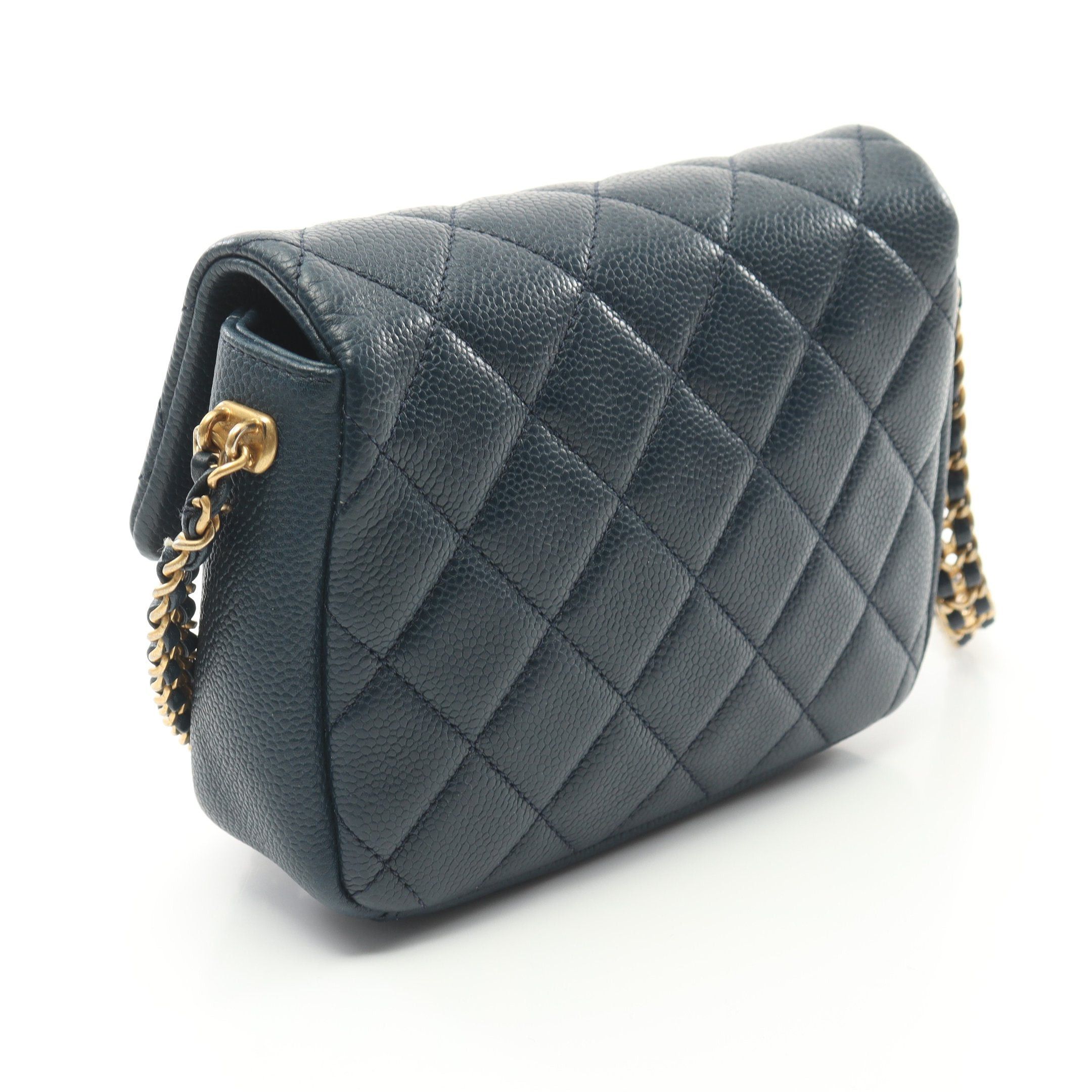Chanel Chanel Matelasse Chain Shoulder Bag Caviar Skin Navy Gold Hardware Size ONE SIZE - 2 Thumbnail