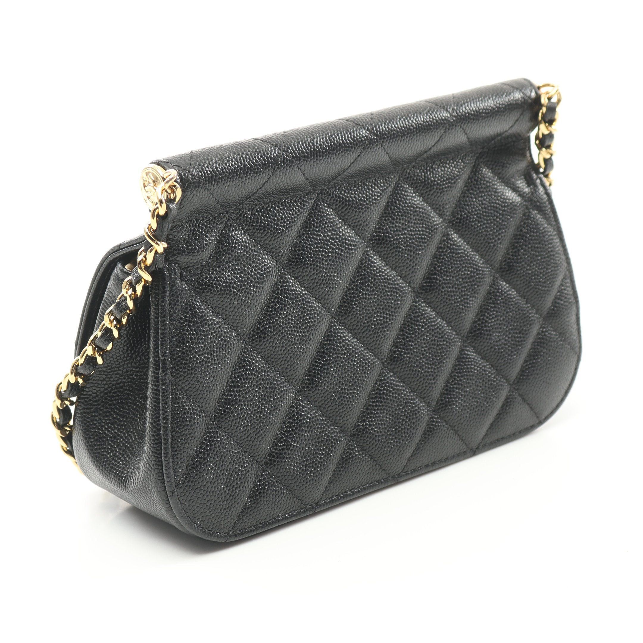Chanel Chanel Matelasse Chain Shoulder Bag Caviar Skin Black Gold Hardware Size ONE SIZE - 2 Thumbnail